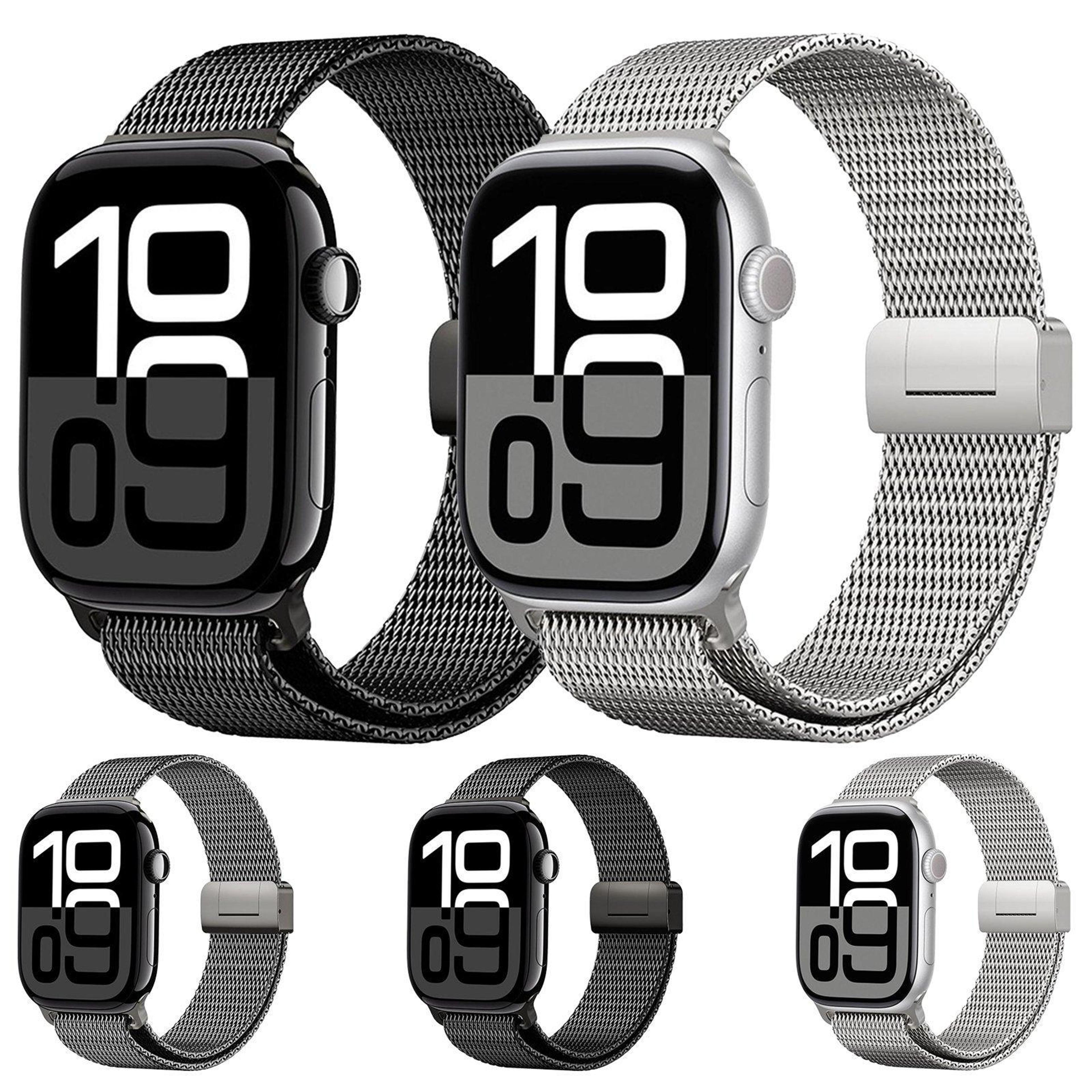 titanium apple watch band milanese magnetic watch strap for 49mm 46mm 45mm 44mm