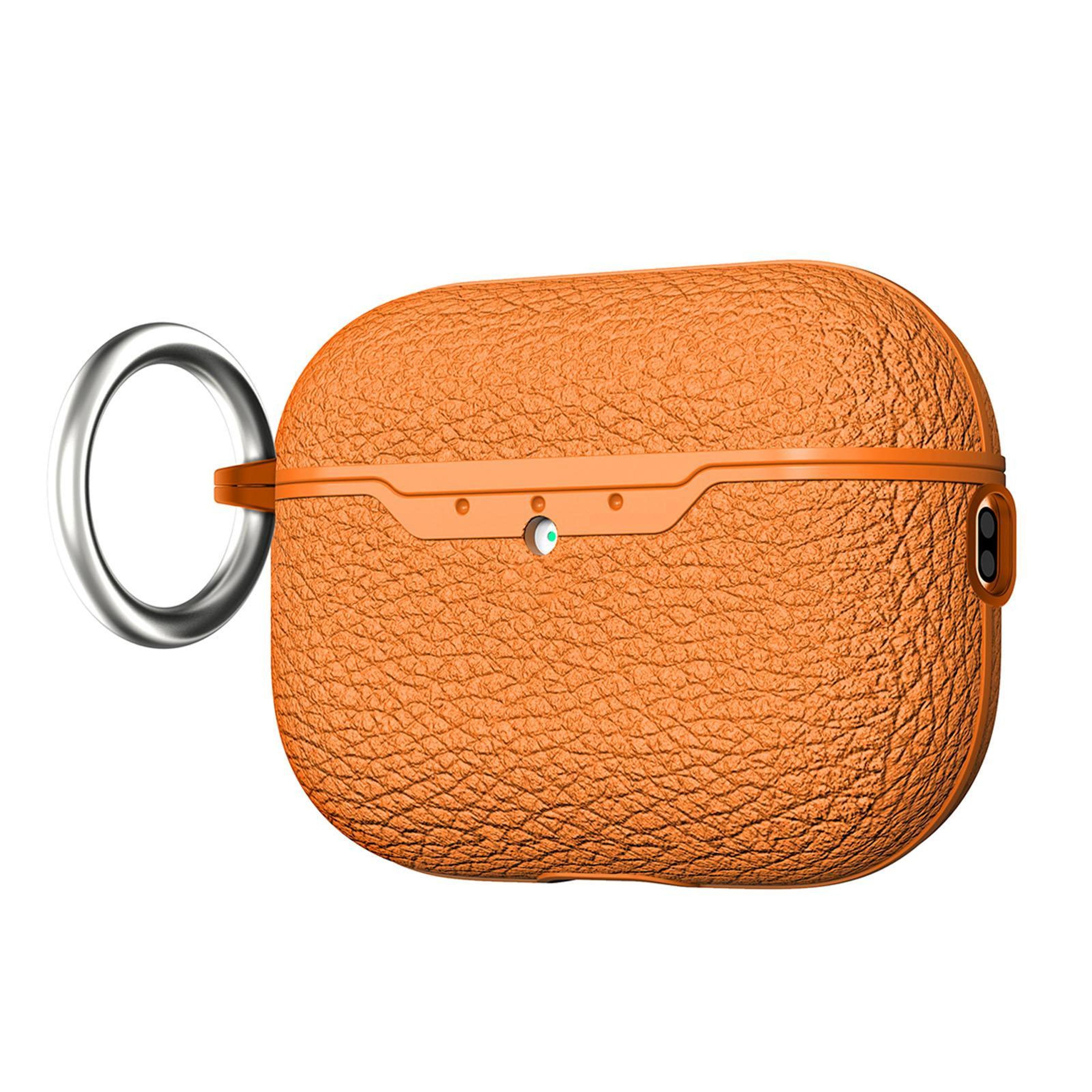 lychee pattern shockproof tpu case cover with keychain for airpods pro 3