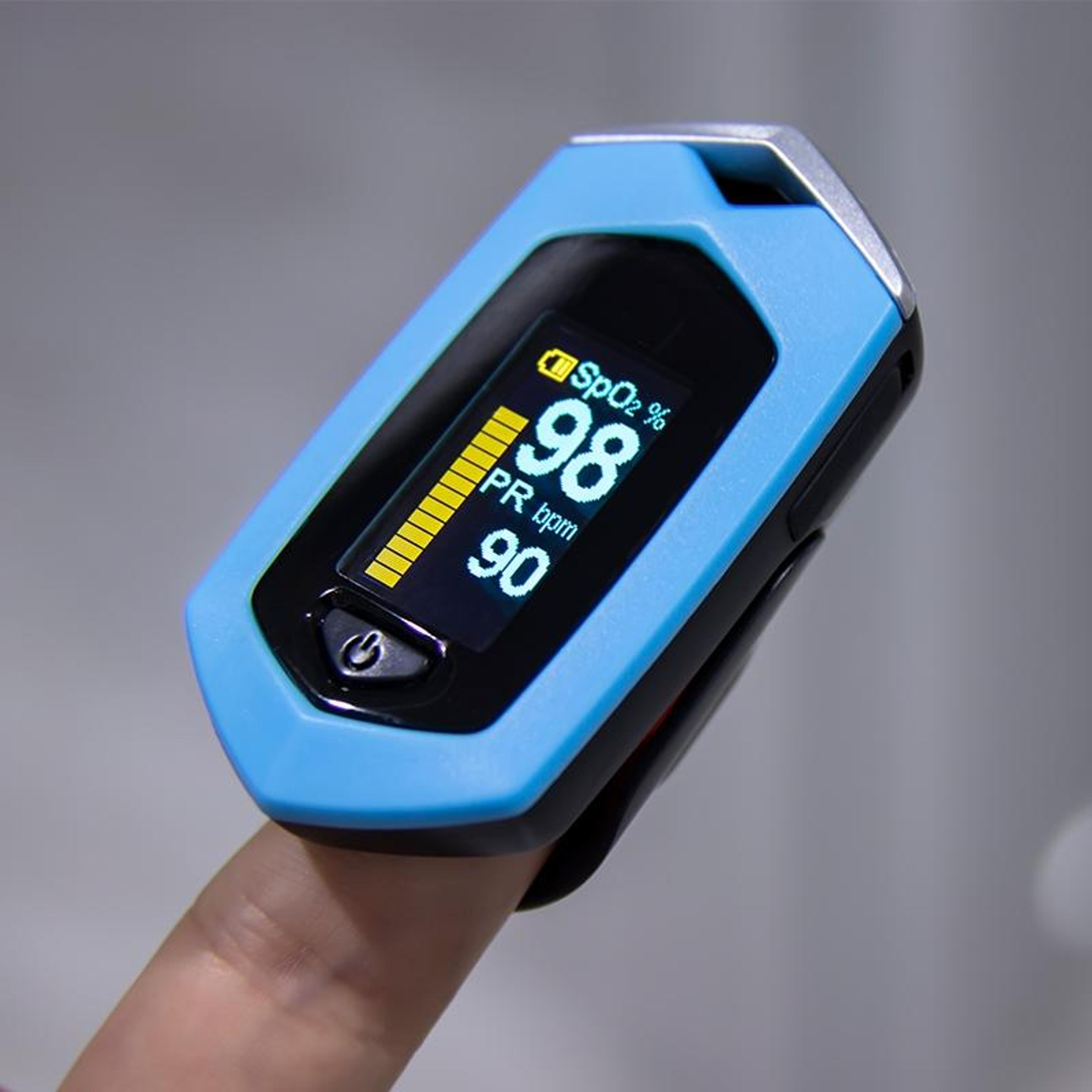 fingertip pulse oximeter portable spo2 monitor and blood oxygen monitor