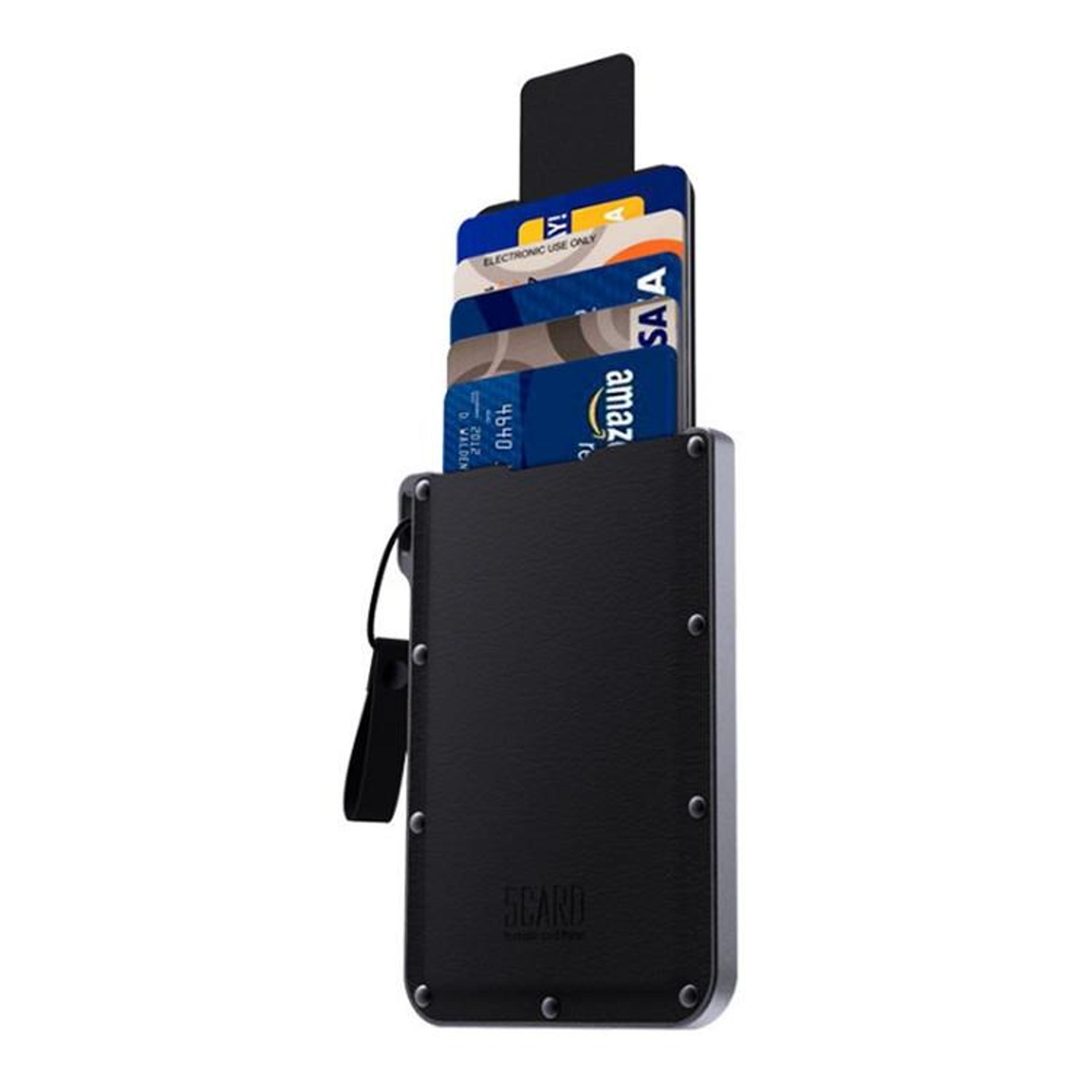 portable slim card holder pull-out minimalist wallet rfid style credit card case