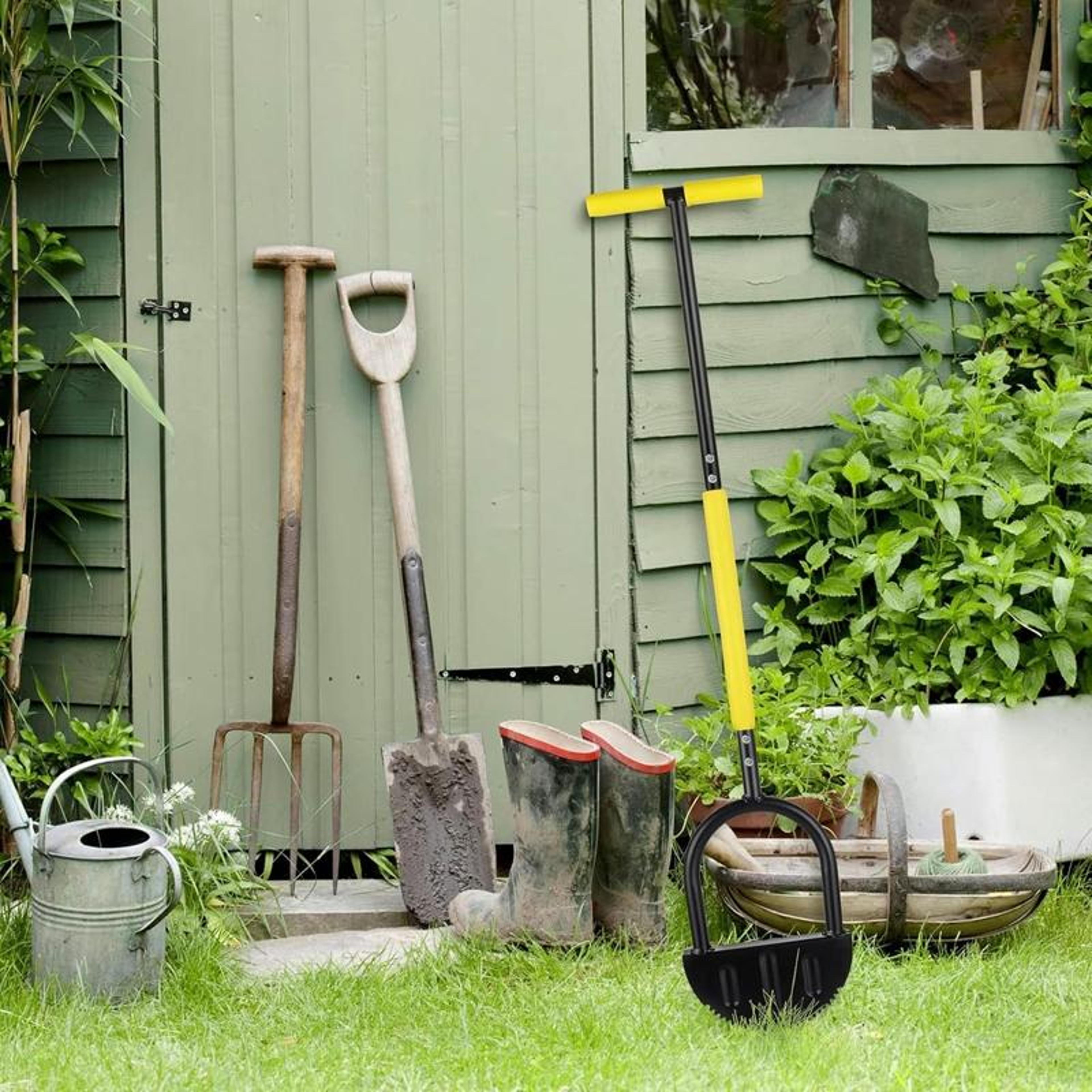 heavy duty manual lawn edger long handle garden edging tool for clean yard borders