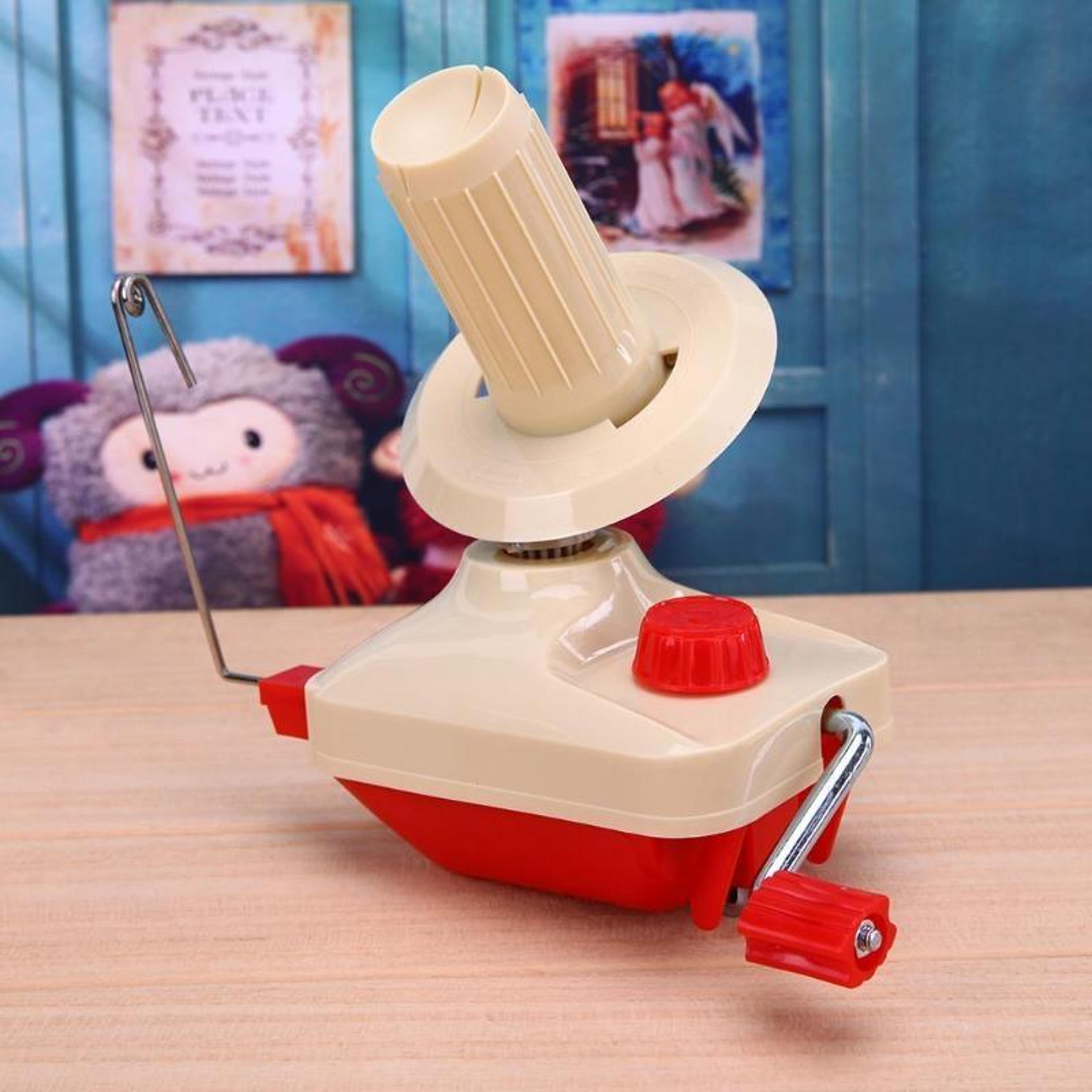 portable yarn ball winder hand operated knitting tool for crochet and craft projects