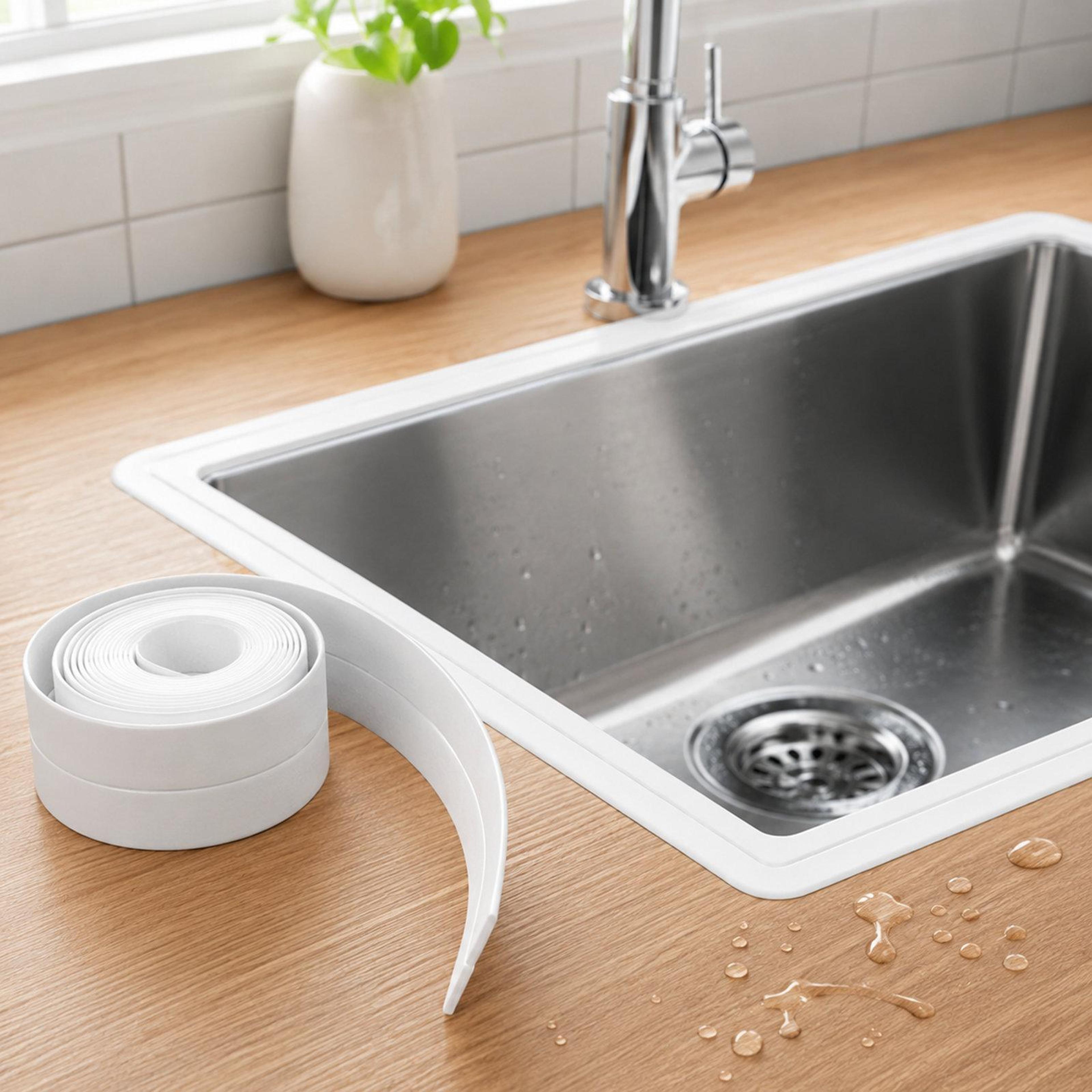 self-adhesive caulk strip waterproof sealing tape for bathtub, kitchen sink, toilet & shower
