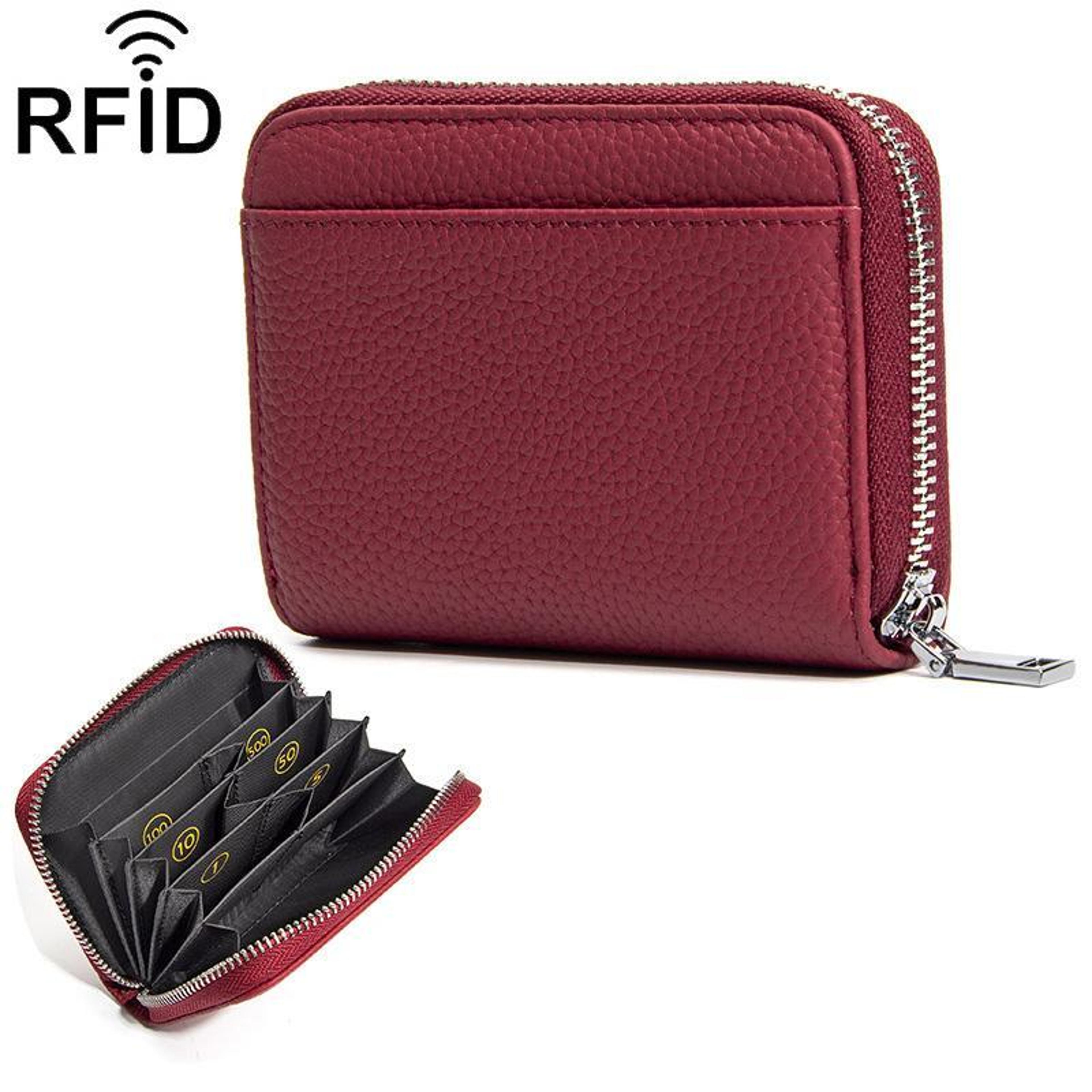 women's rfid wallet for women leather coin purse & rfid card holder with anti-theft protection