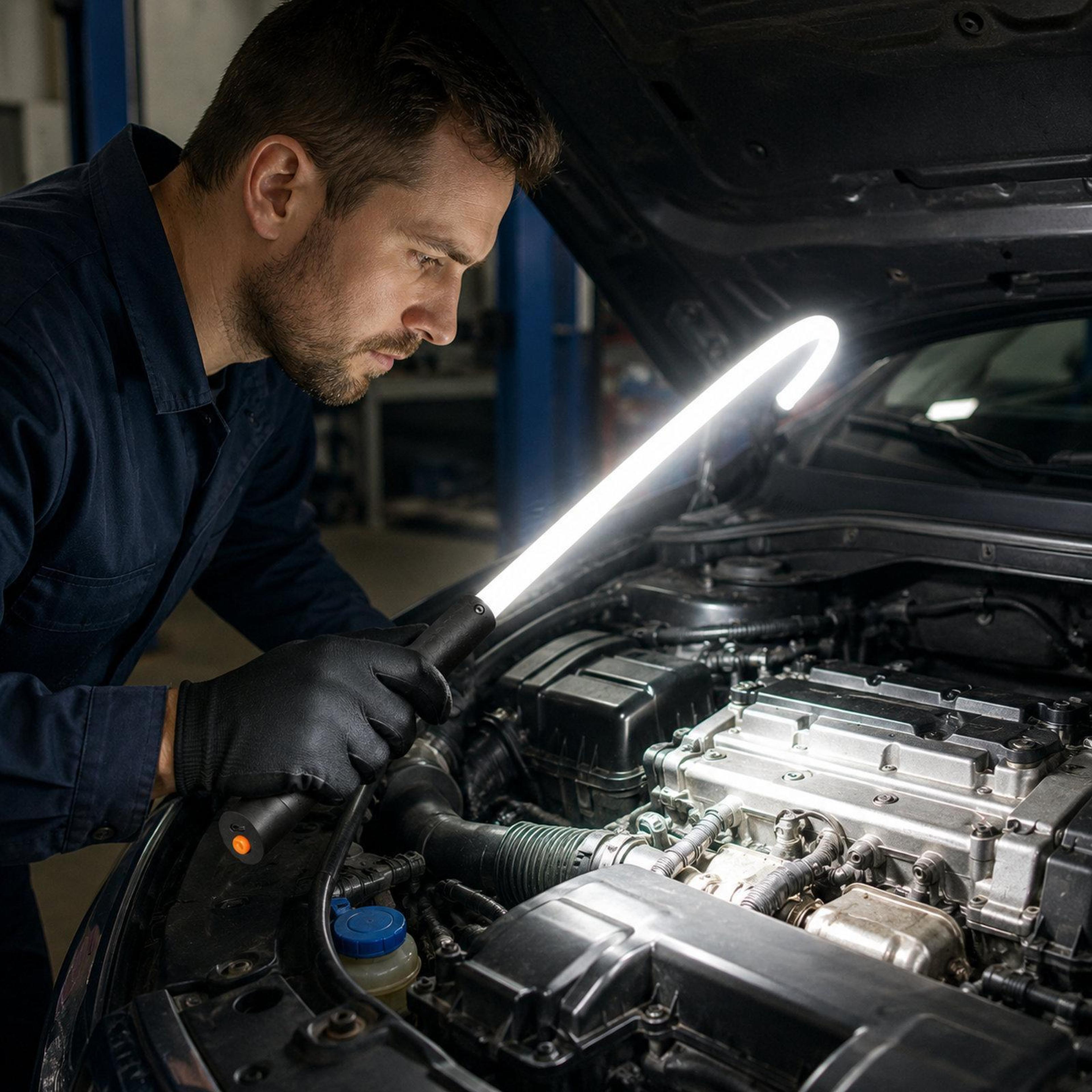 flexible led work light for automotive repair rechargeable under hood inspection lamp