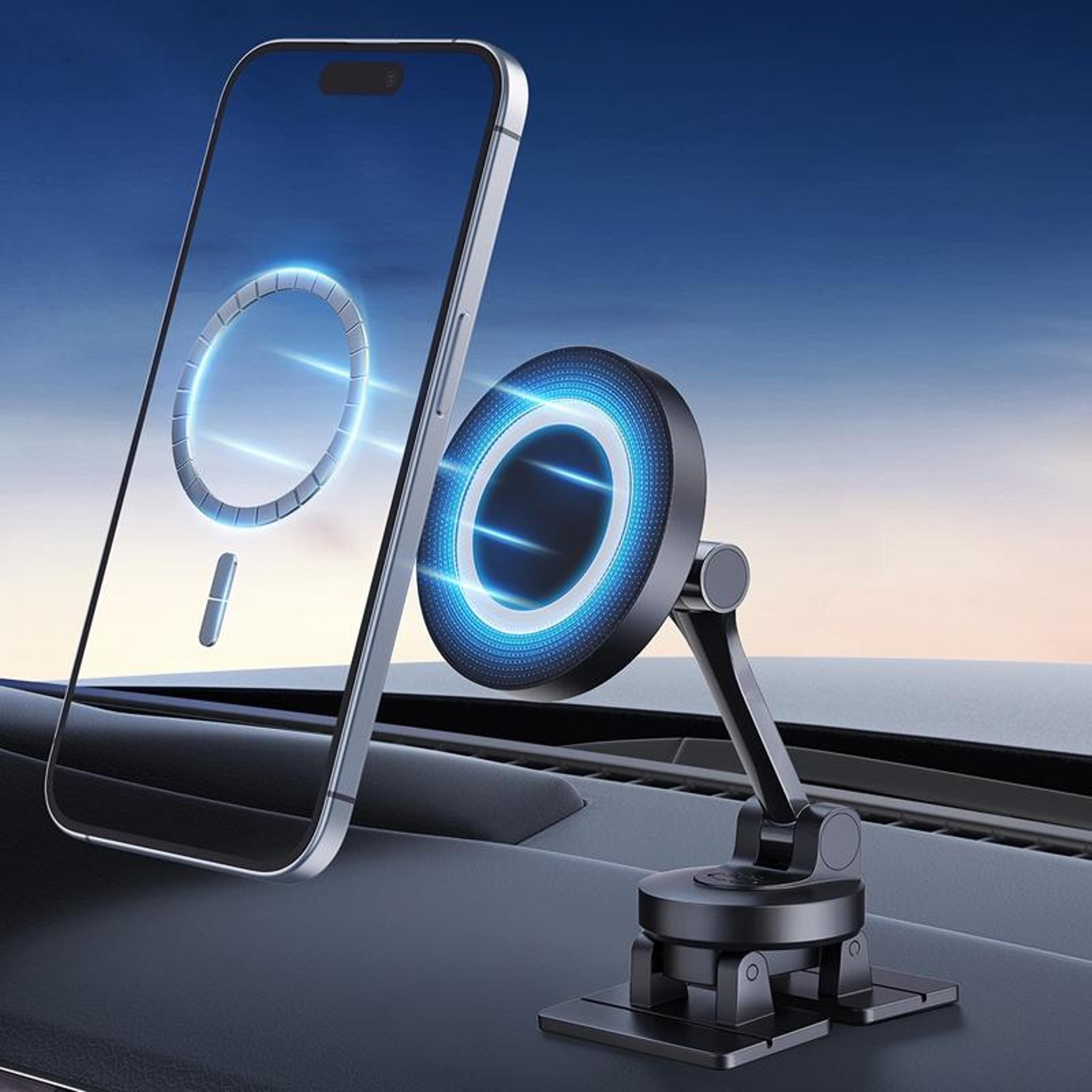 360 rotating magnetic car phone holder zinc alloy dashboard phone mount for safe hands free driving