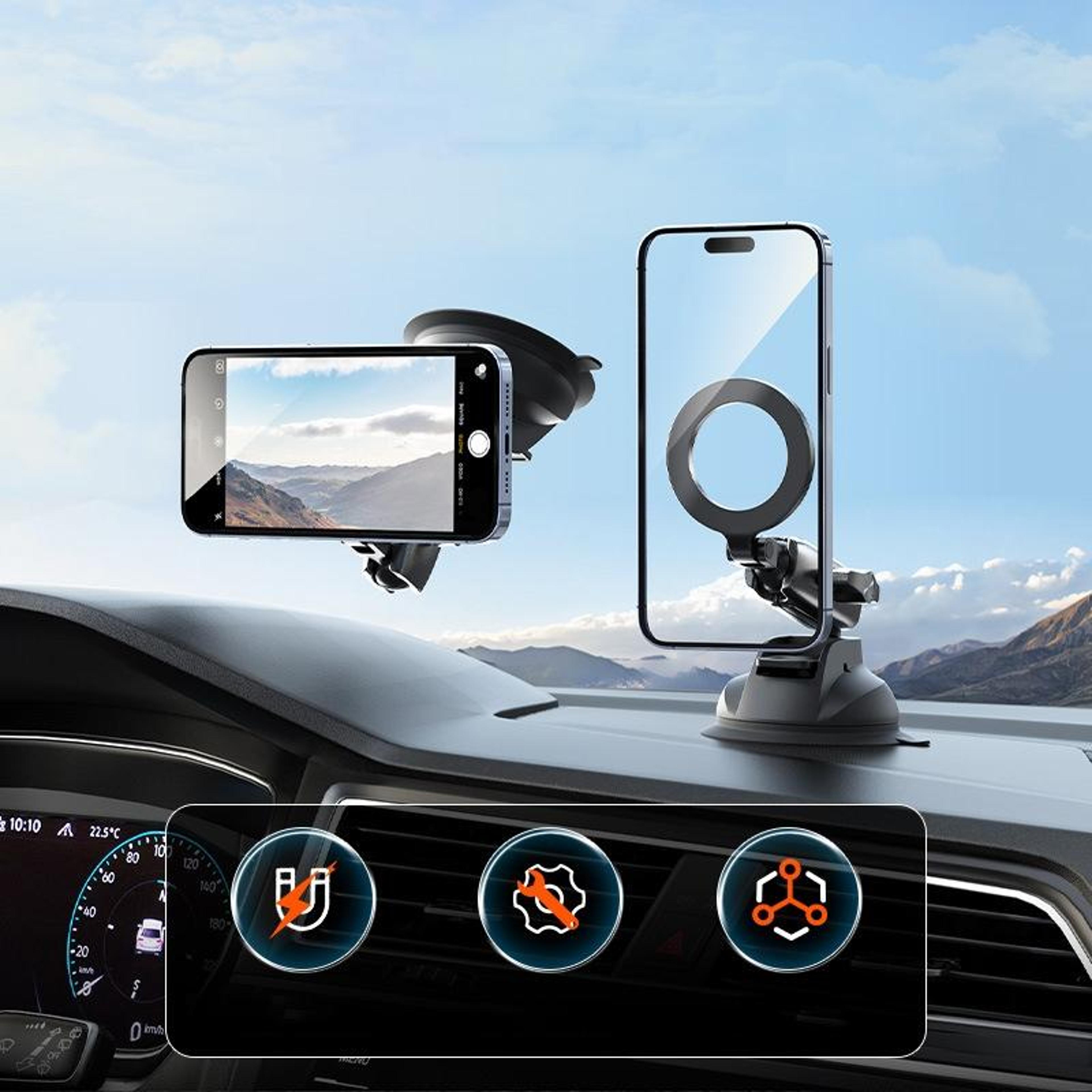 magnetic car phone mount 360 phone holder with strong suction cup for secure hands free driving