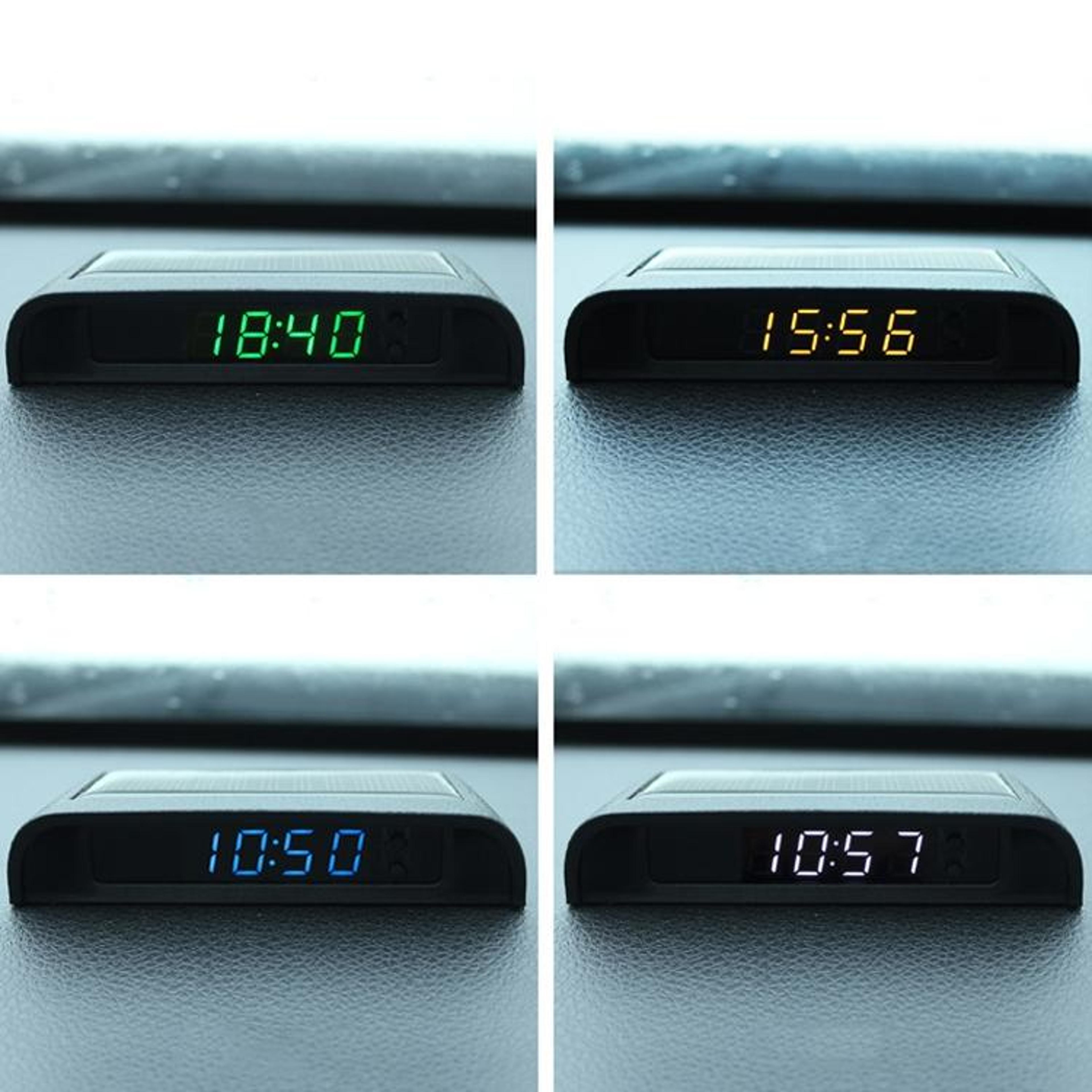 car clock dashboard digital clock with temperature date week display usb rechargeable