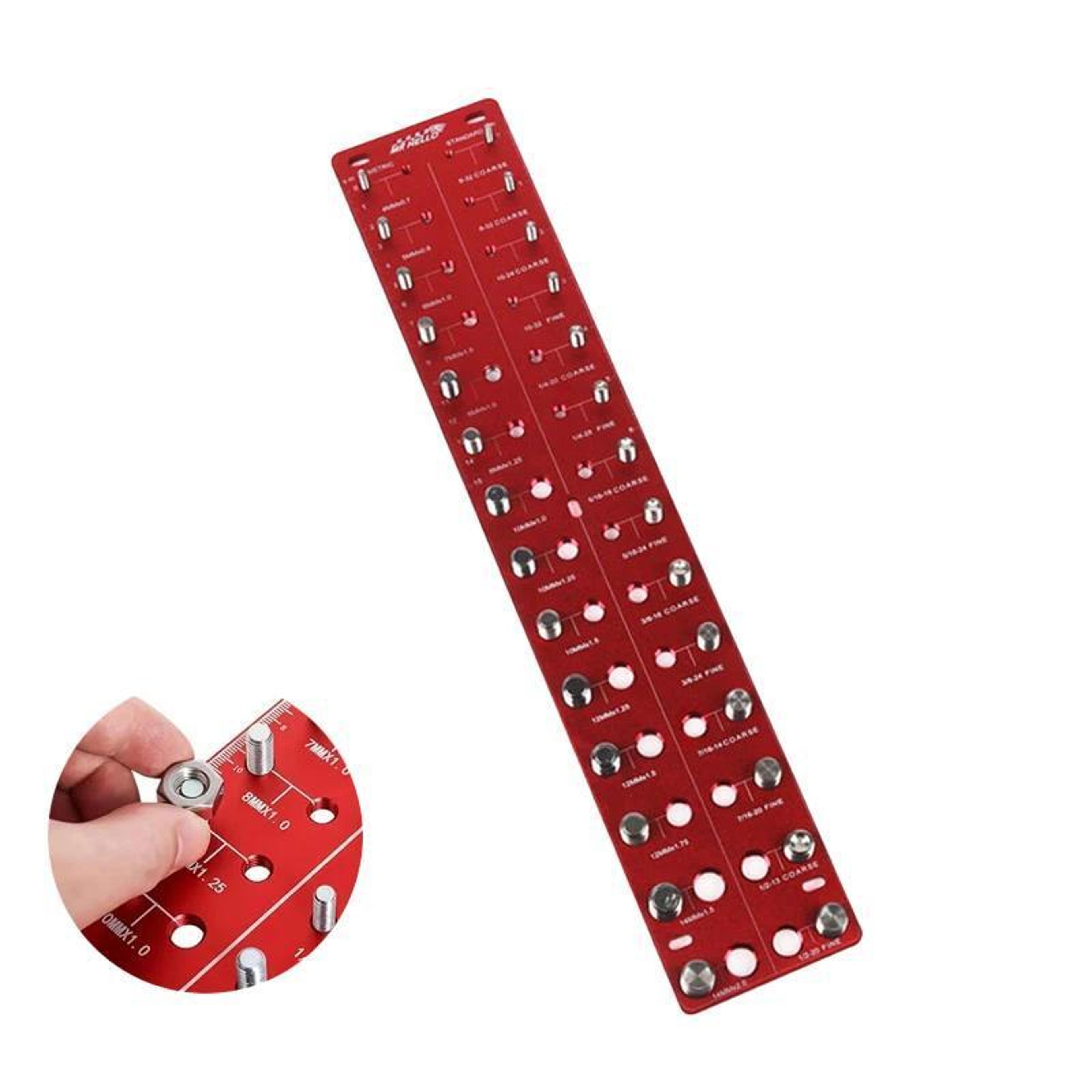 universal thread checker gauge 28 hole bolt thread gauge and nut thread checker tool