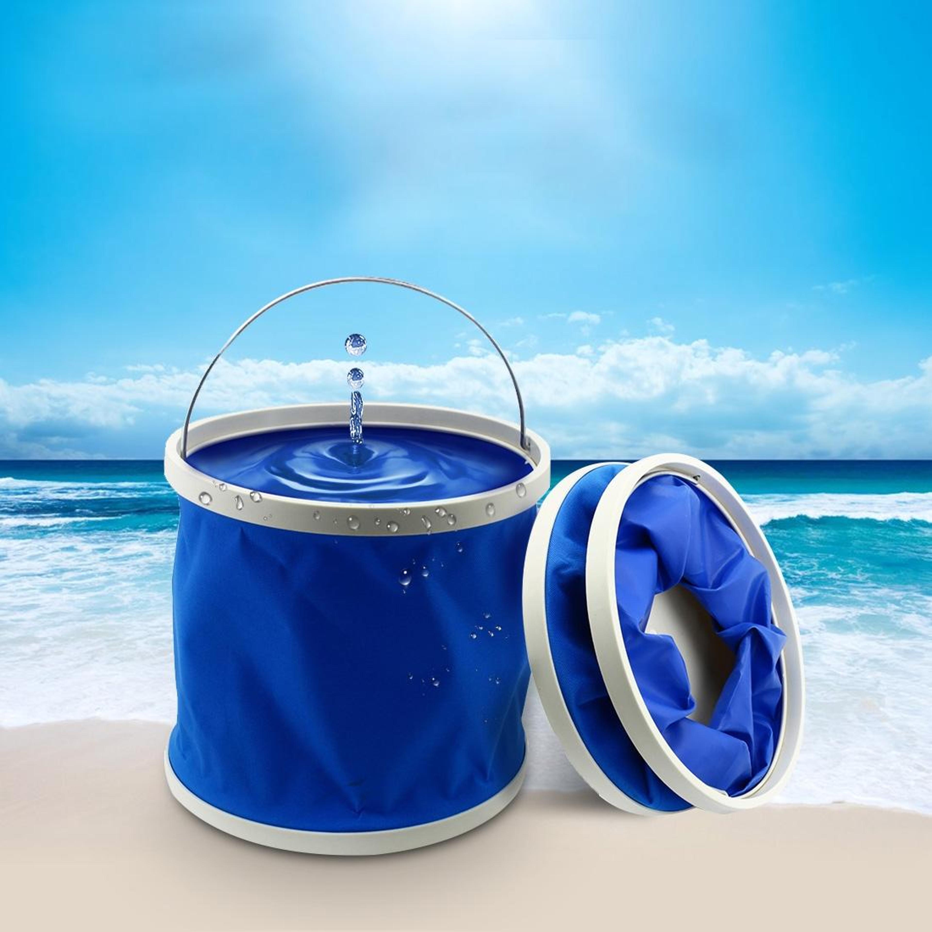11l collapsible water bucket foldable camping bucket portable outdoor water container random color