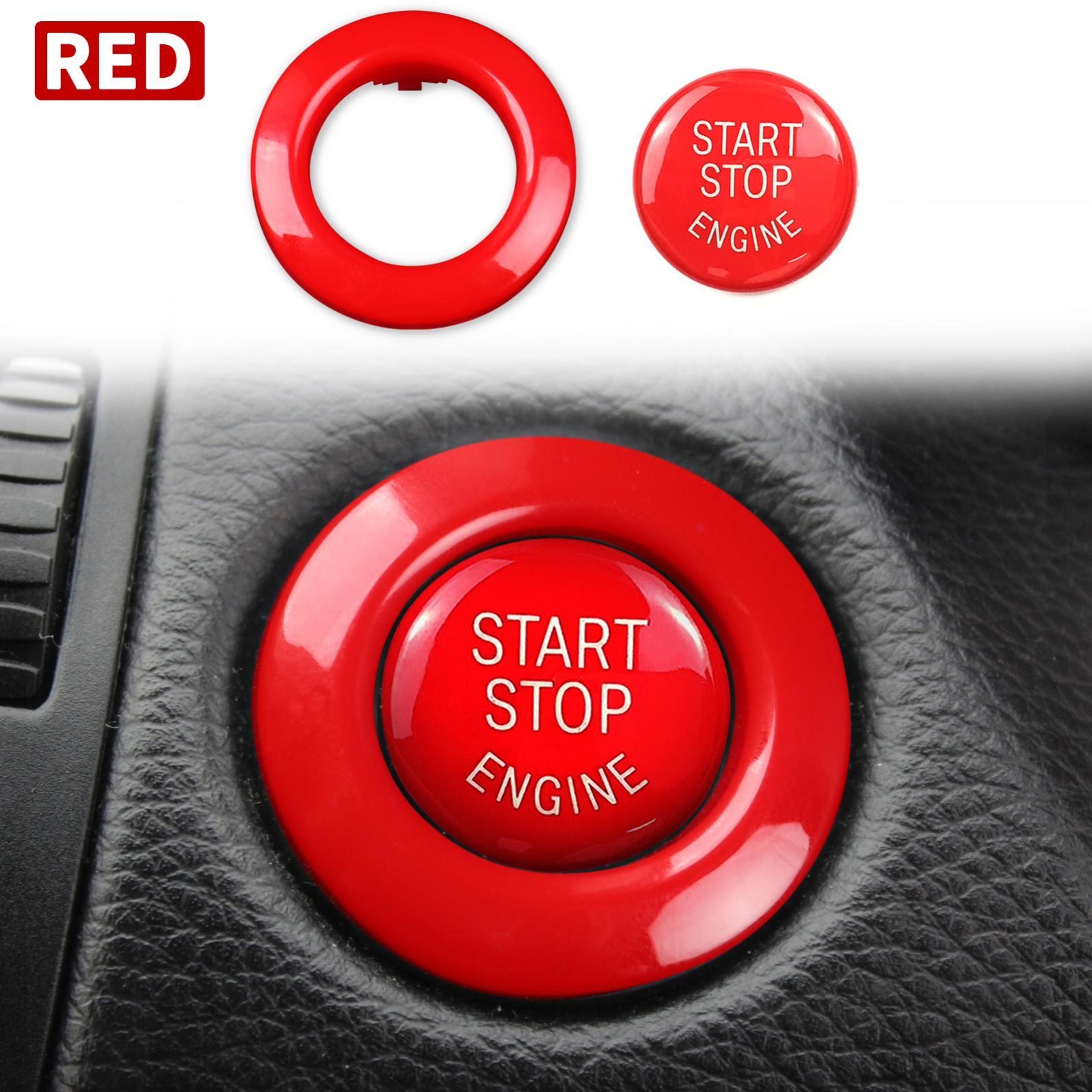 bmw start button cover abs engine start button replacement 2pcs