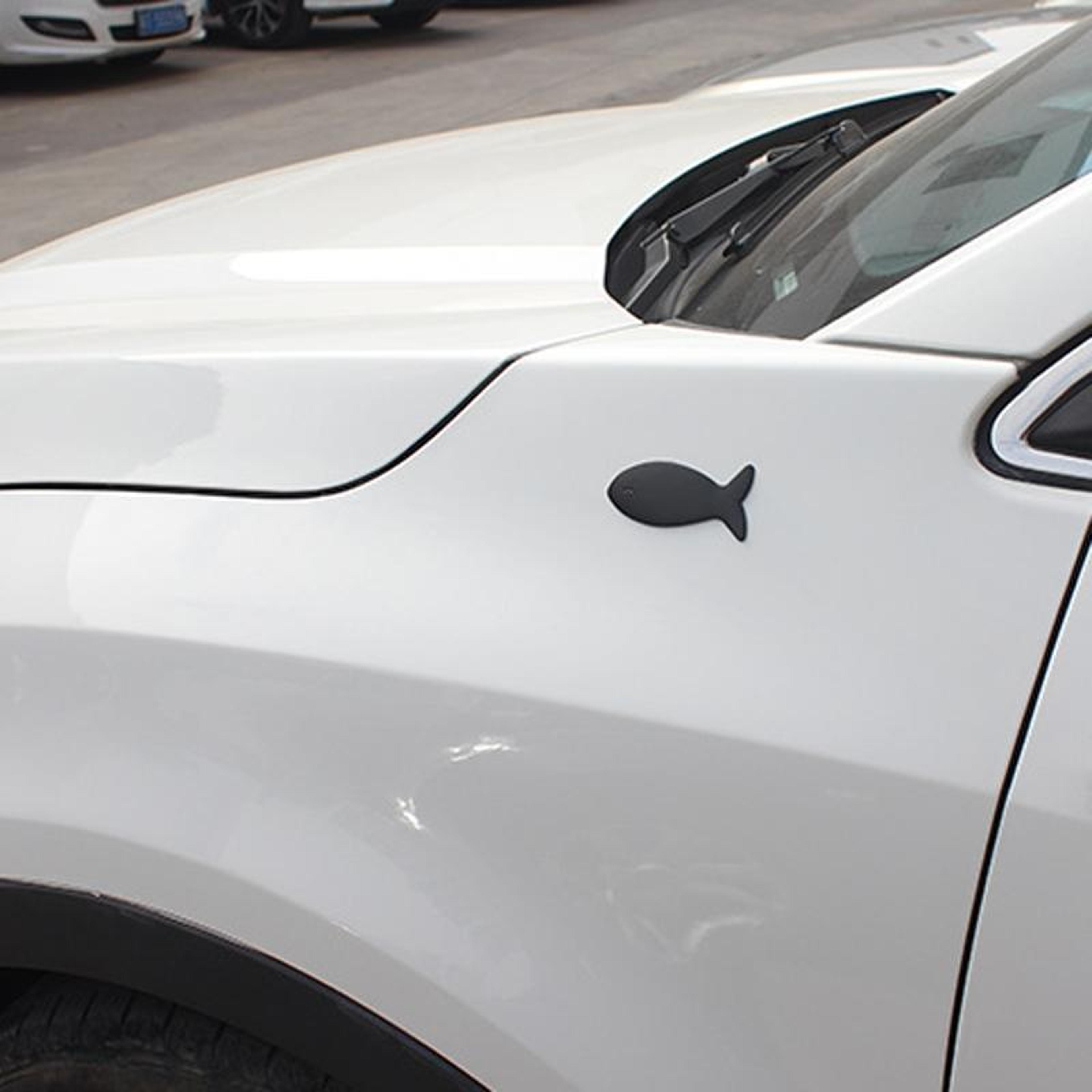 3d metal fish car emblem sticker premium car body decal tail badge