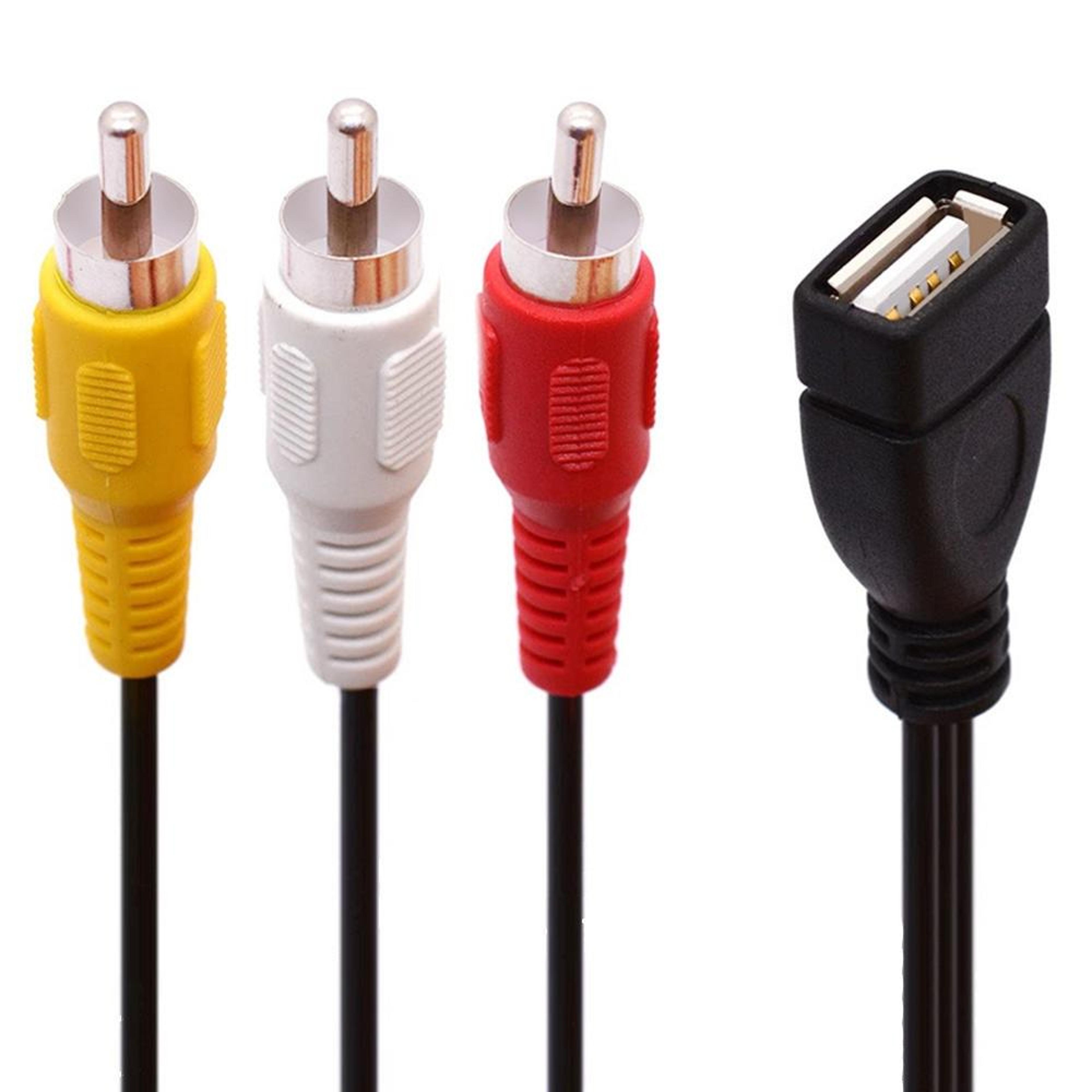 usb to rca cable usb female to 3 rca male av adapter cable for audio video devices