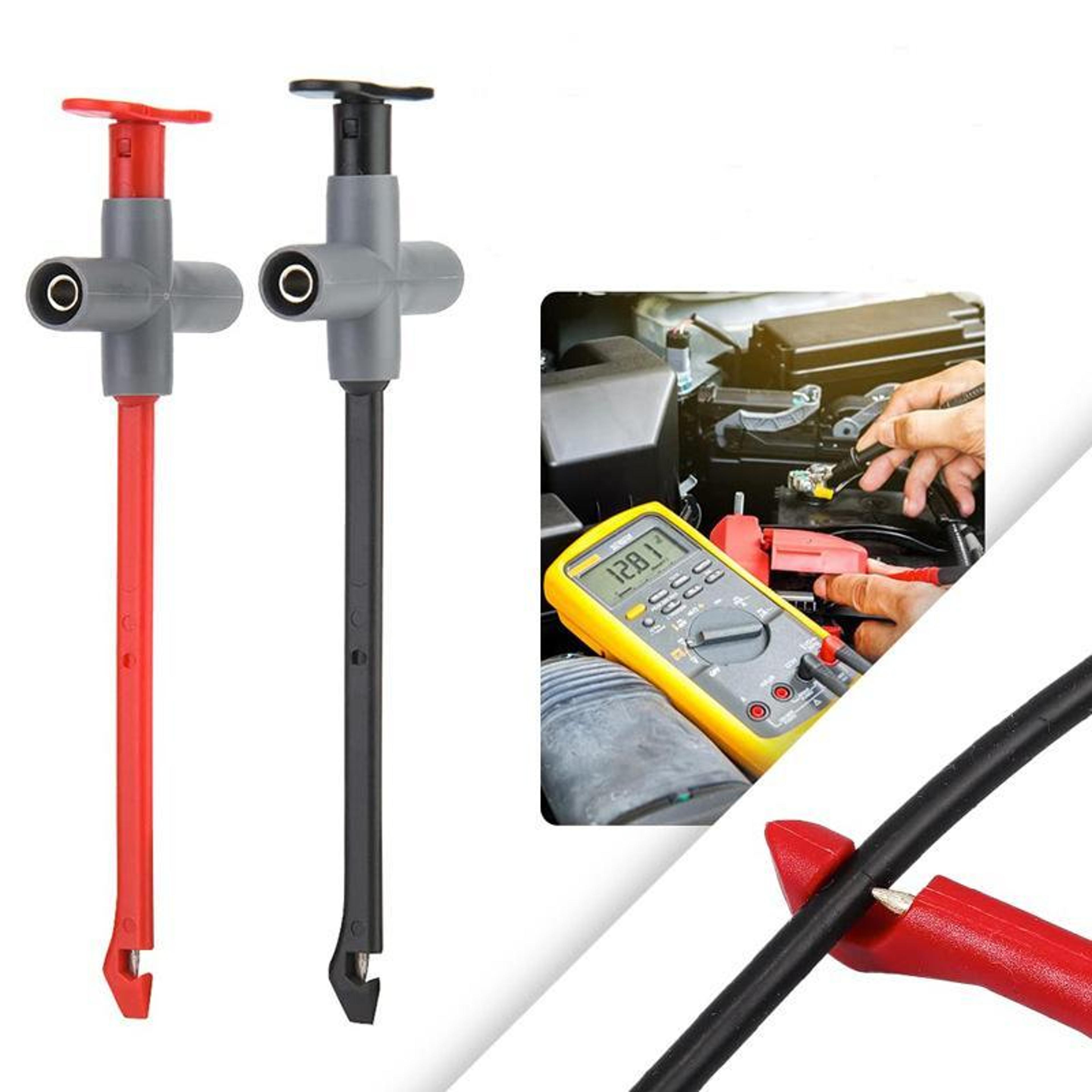 universal multimeter test probe wire piercing hook for automotive circuit testing and electrical diagnostics