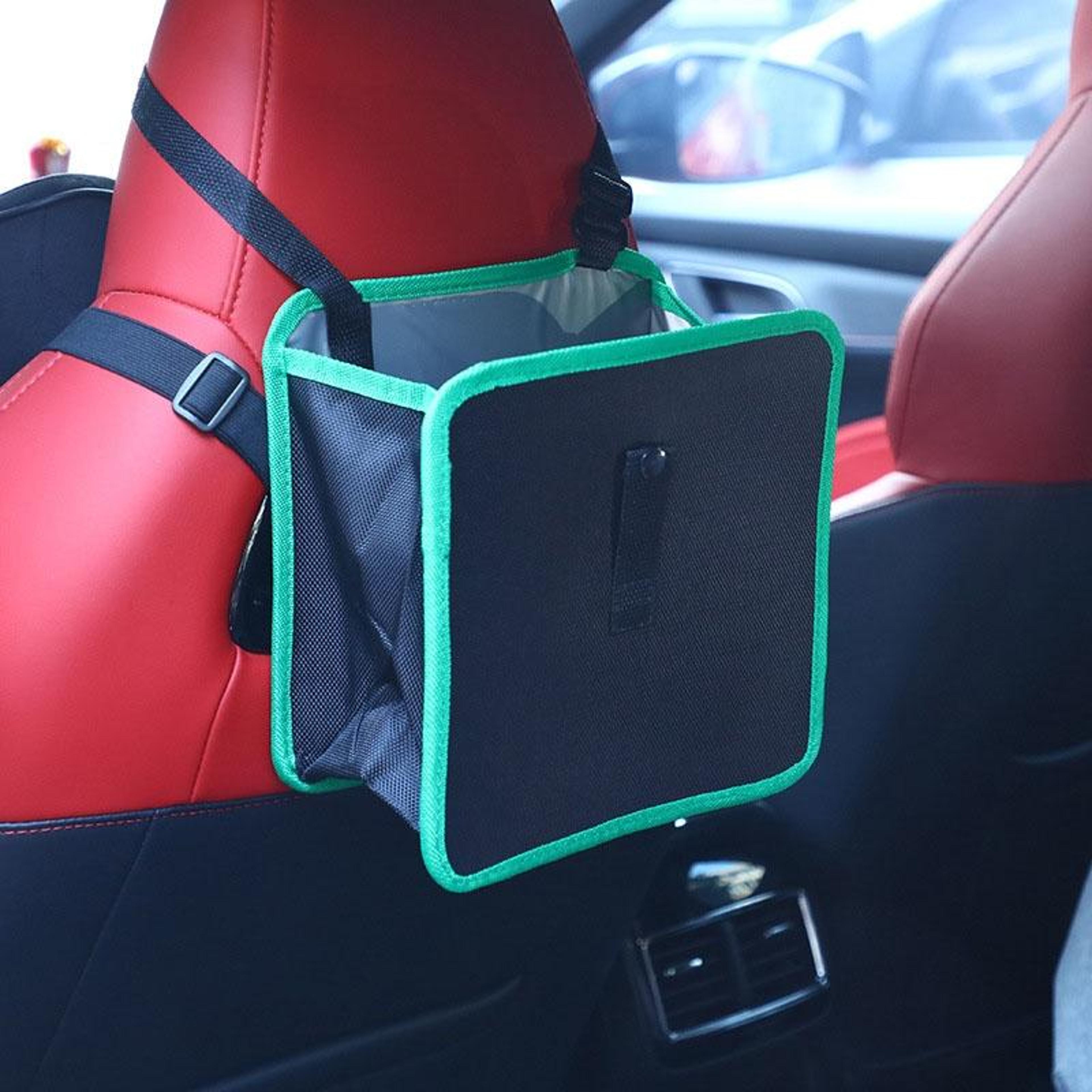 car seat trash can backseat storage organizer foldable waterproof car trash bag