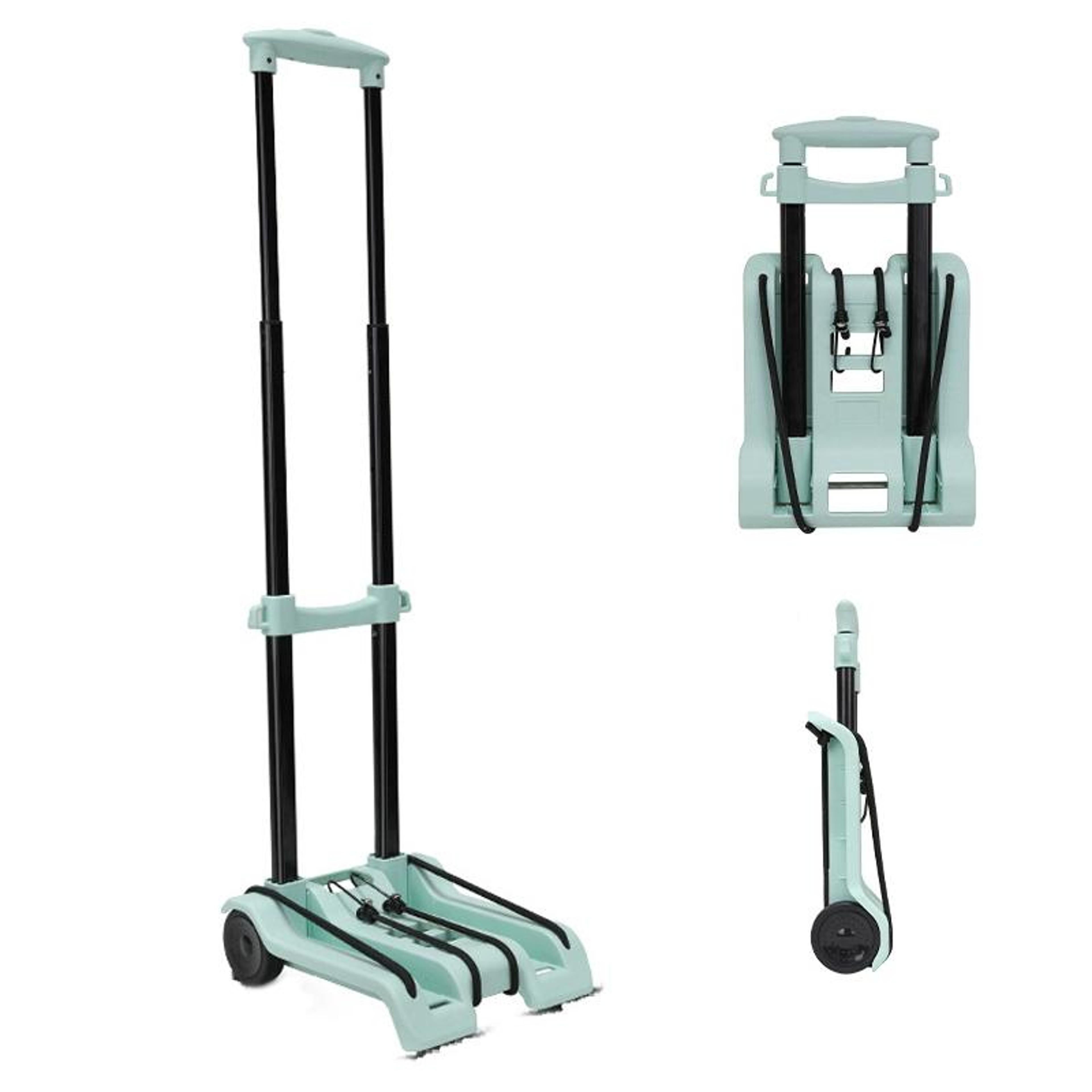 heavy duty folding shopping cart portable utility cart with adjustable handle and 35kg capacity