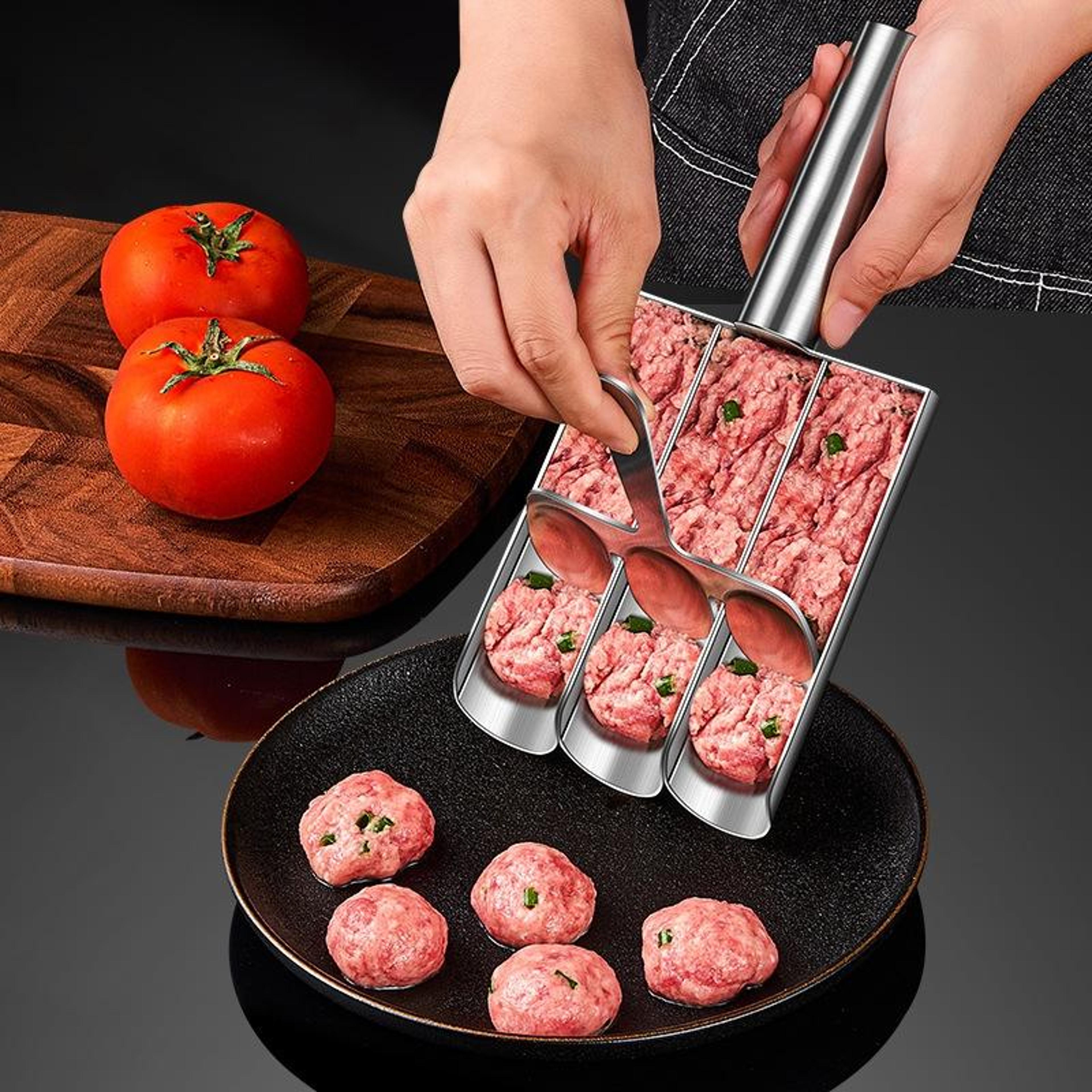 premium stainless steel meatball mold meatball maker for fish balls shrimp balls and homemade recipes