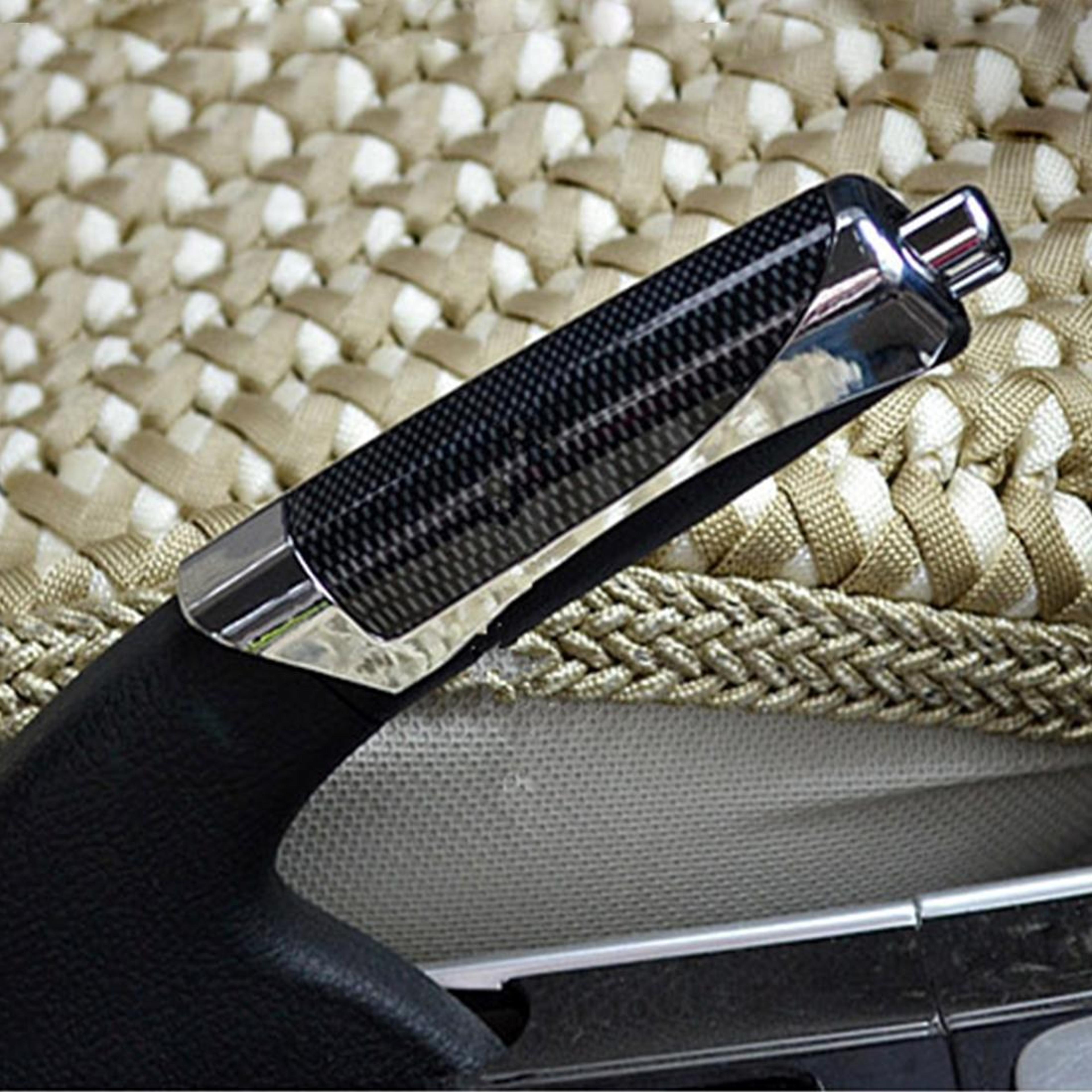 universal carbon fiber hand brake cover anti slip parking brake sleeve for all cars