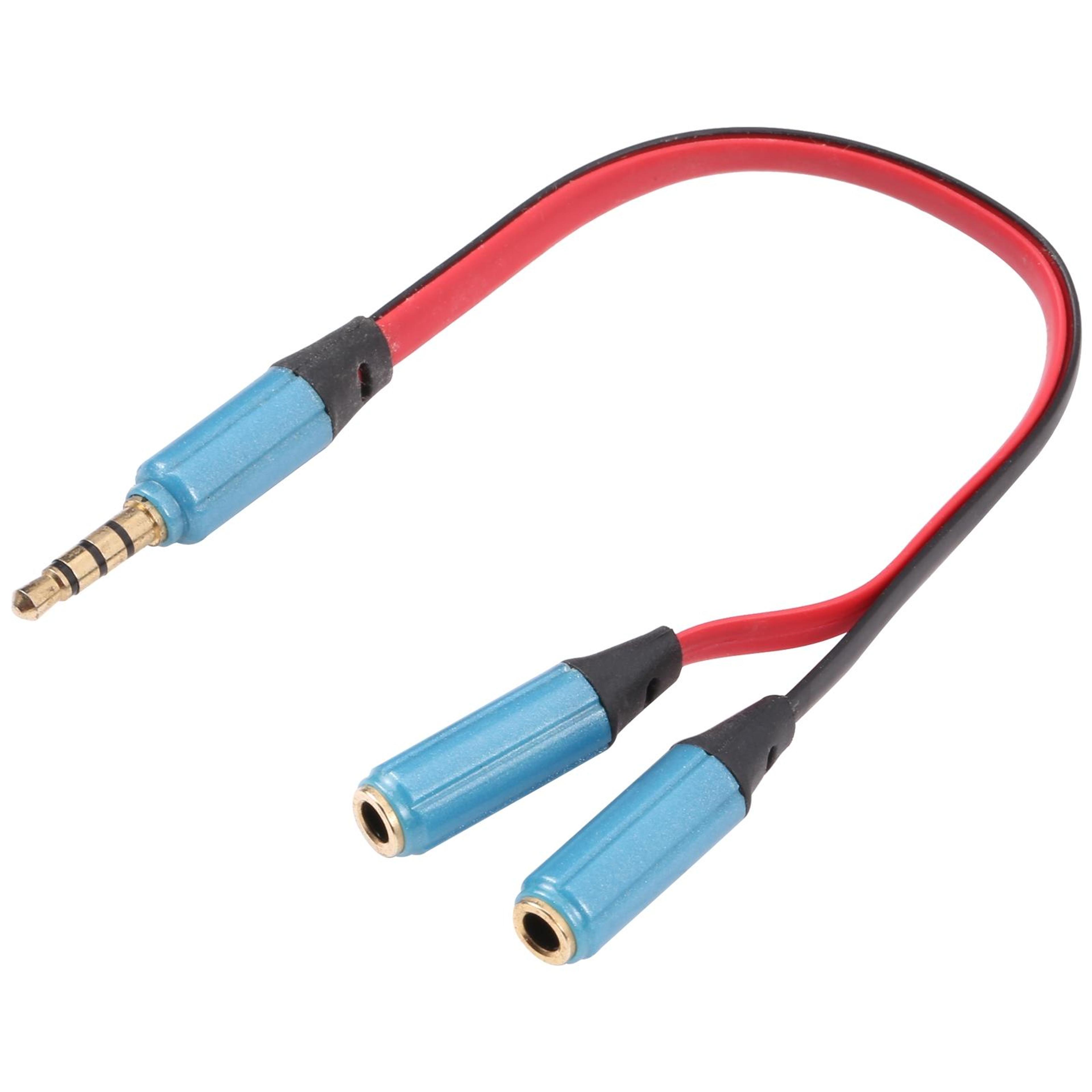 dual 3.5mm headphone splitter aux audio cable for phones tablets car stereo
