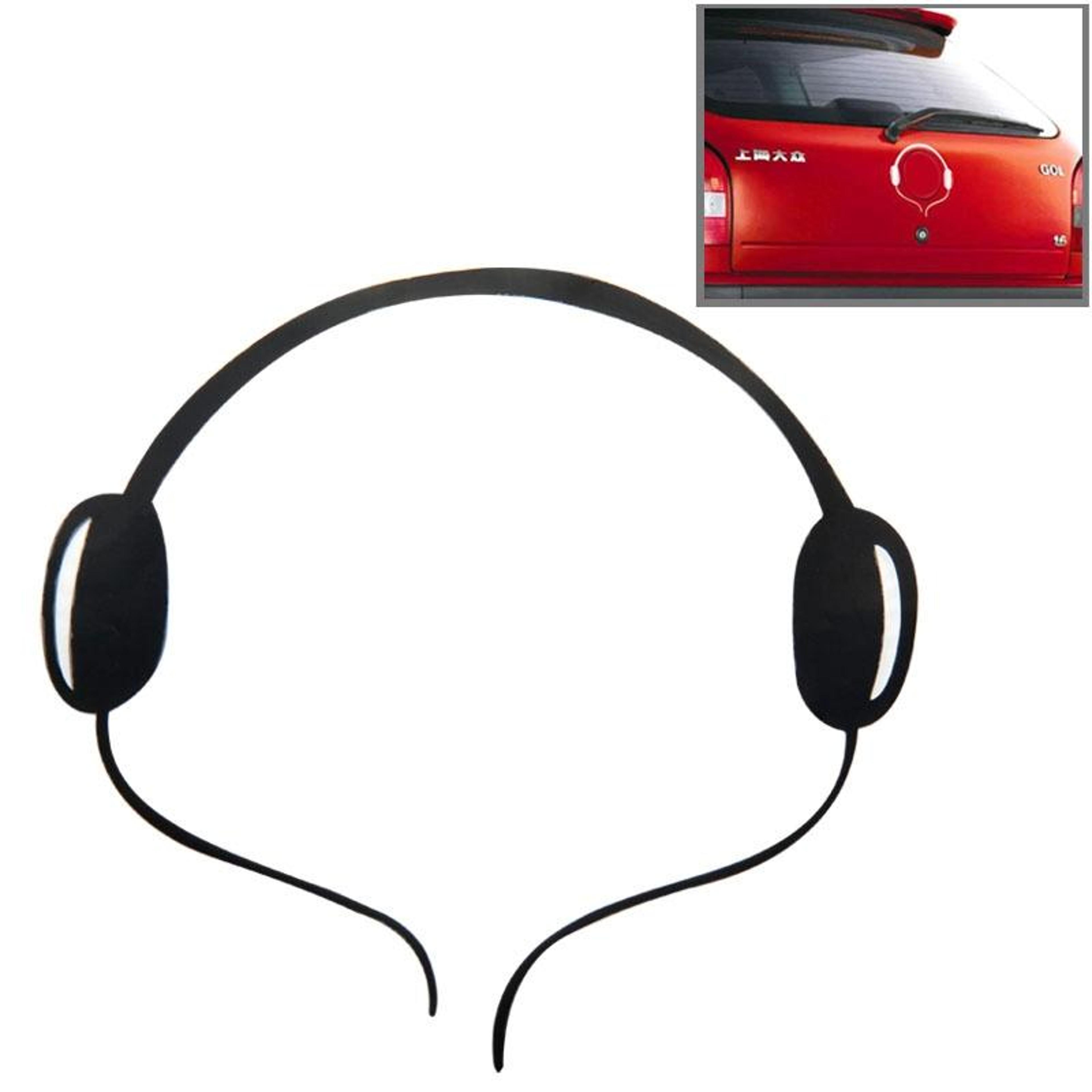 music lover car emblem sticker headphone car decal self adhesive vehicle logo decoration