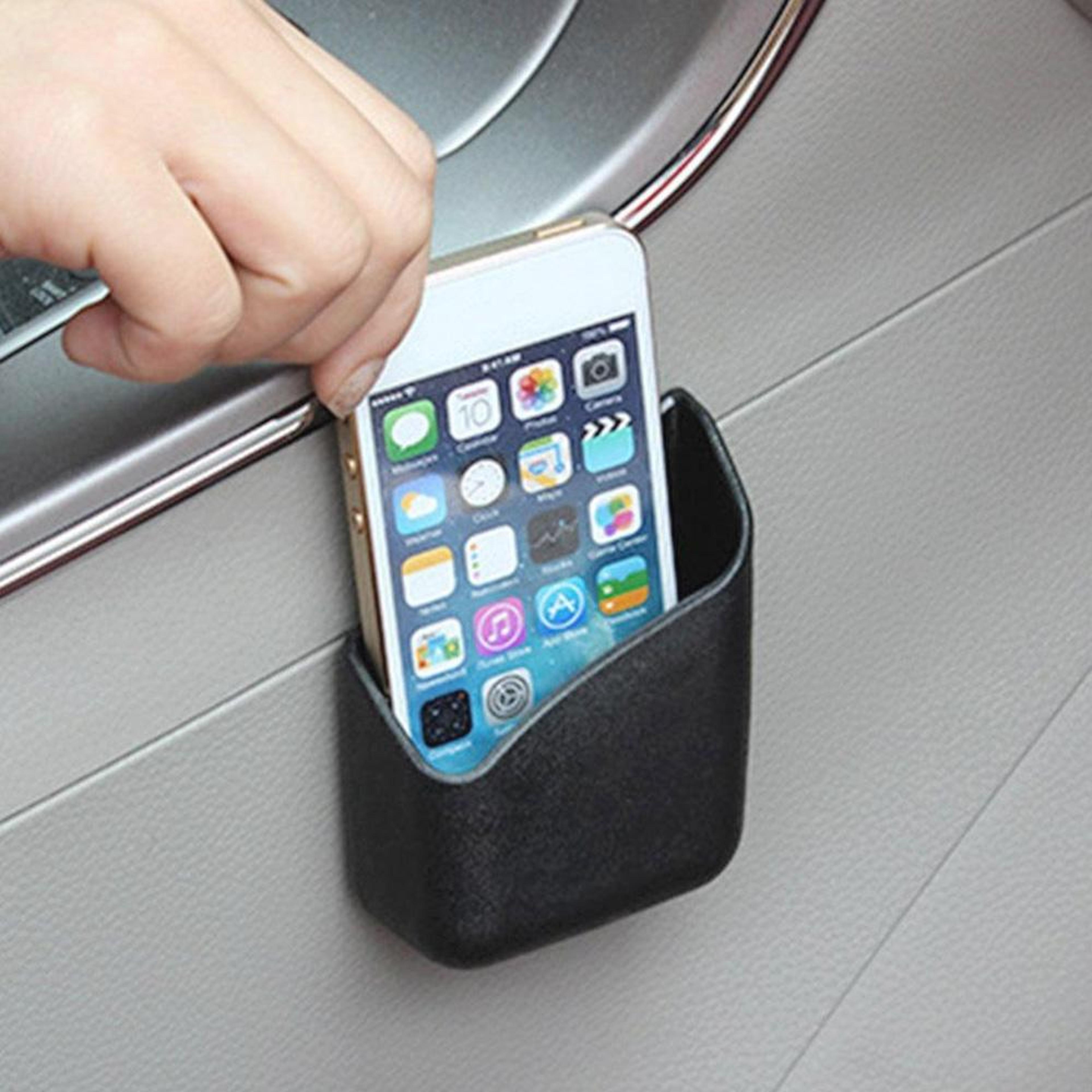 2pcs car storage box adhesive car organizer for glasses, phone & small essentials