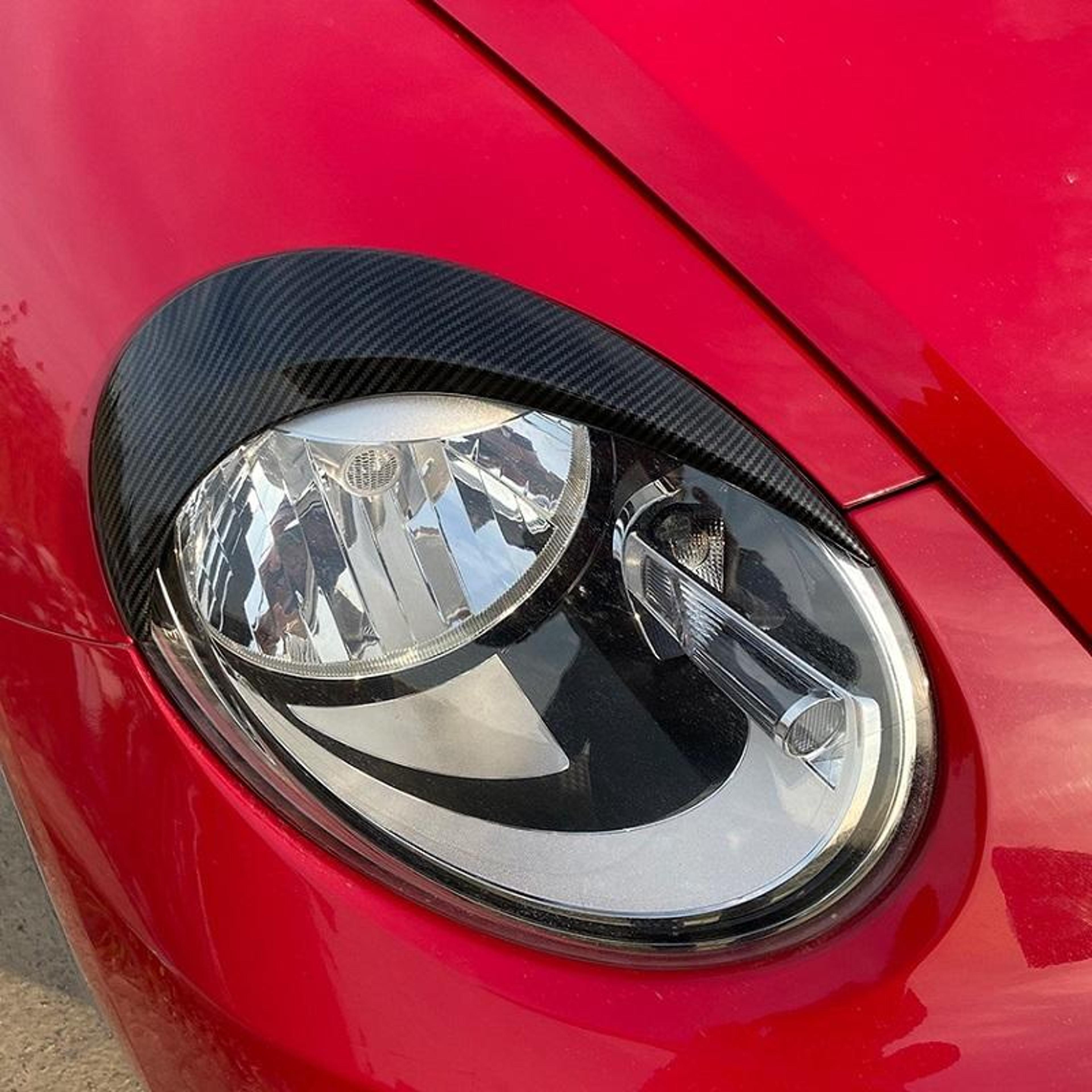 volkswagen beetle headlight eyebrow sticker trim pair 2012-2018 front lamp protector