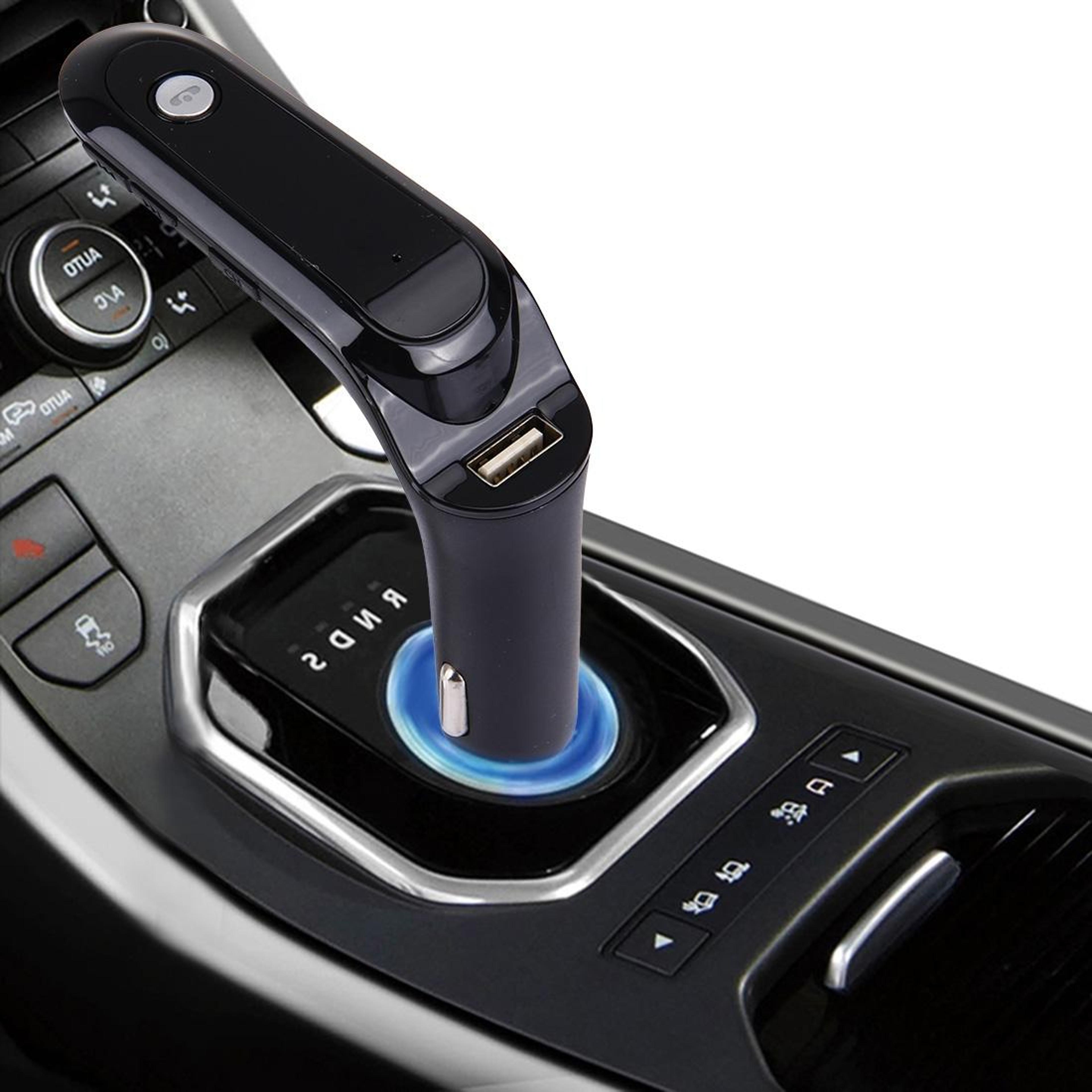 bluetooth fm transmitter car charger with digital display, usb & tf card mp3 player