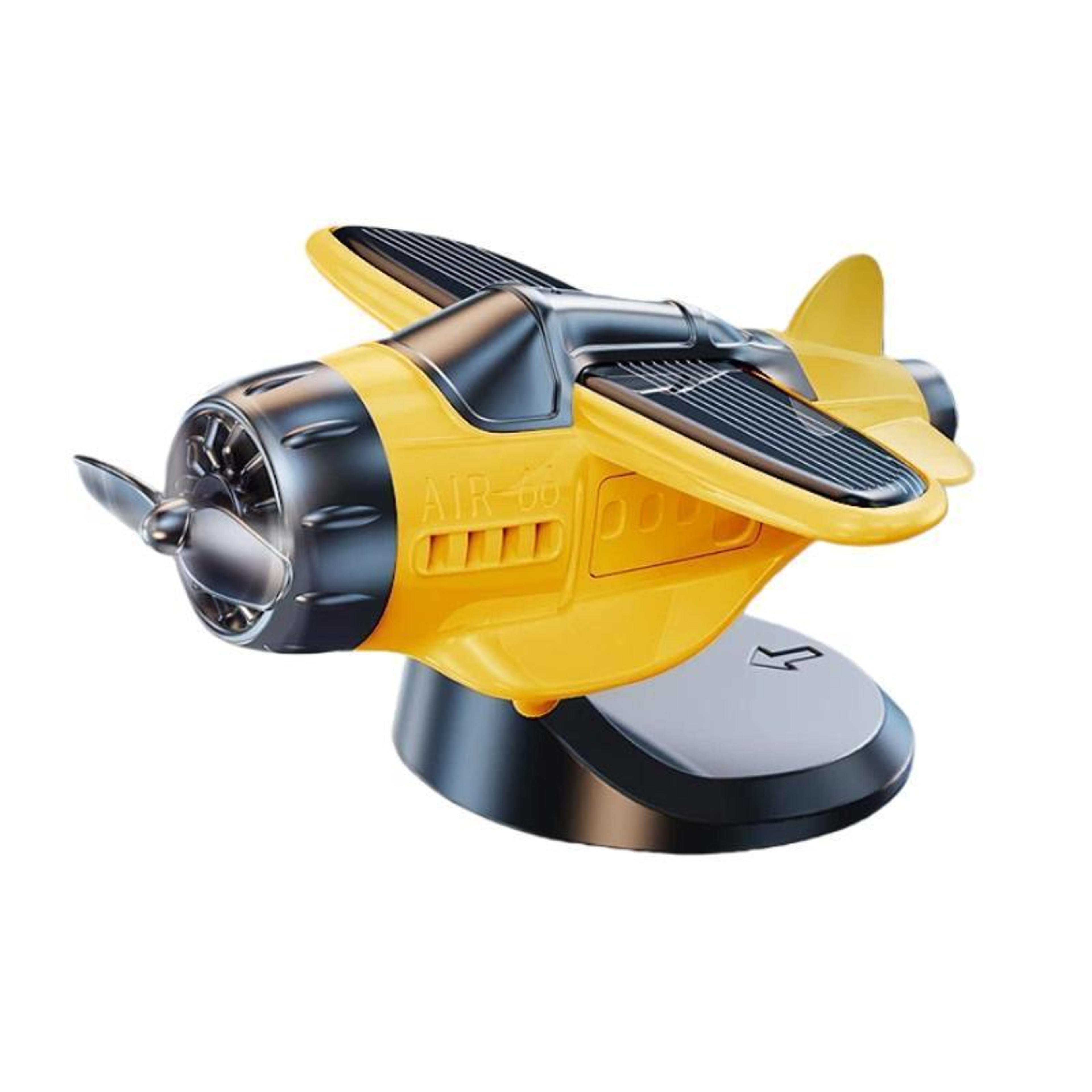 solar powered car dashboard airplane ornament with 360° rotation decorative car interior decor