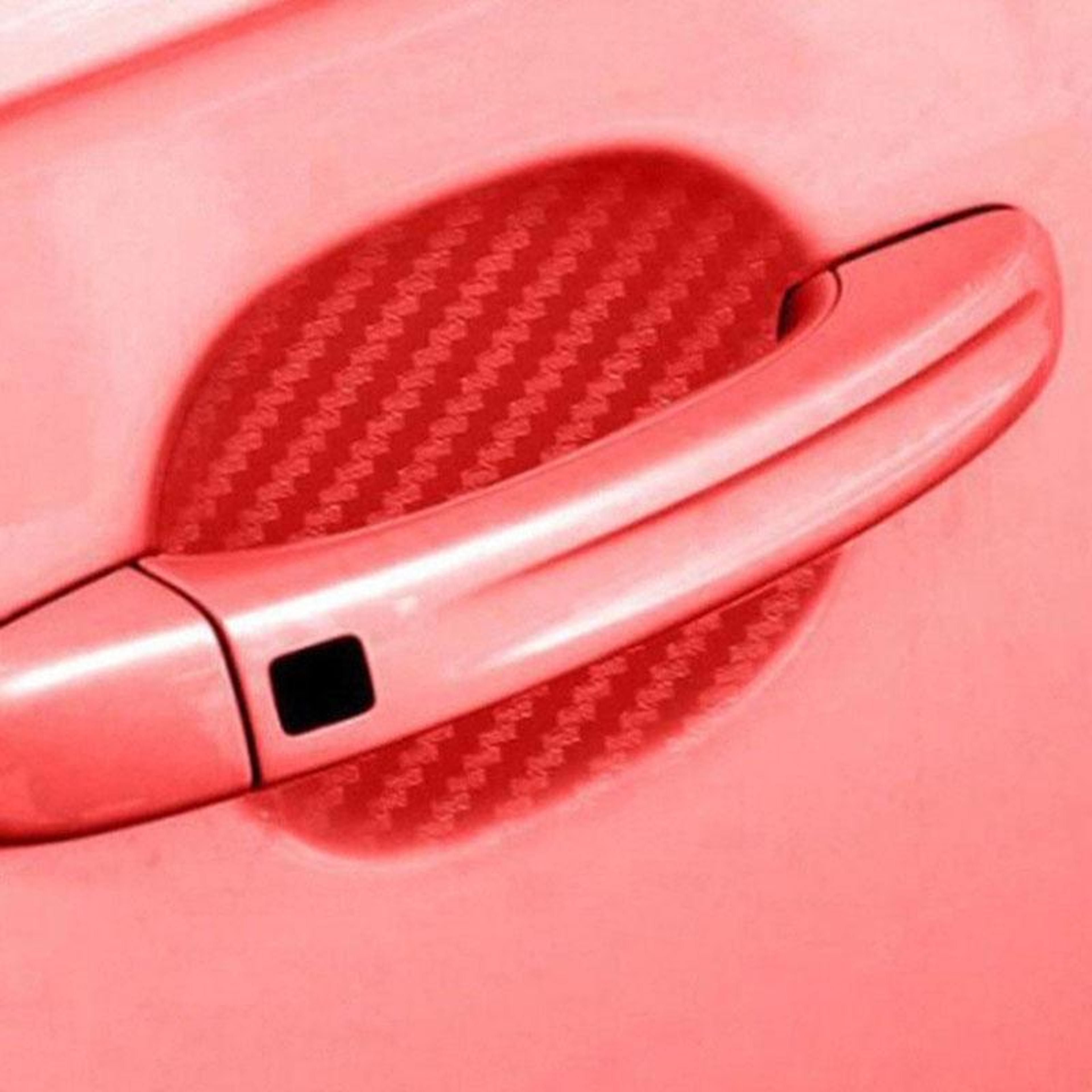 carbon fiber car door handle protector stickers 3-pack universal anti-scratch protective film set