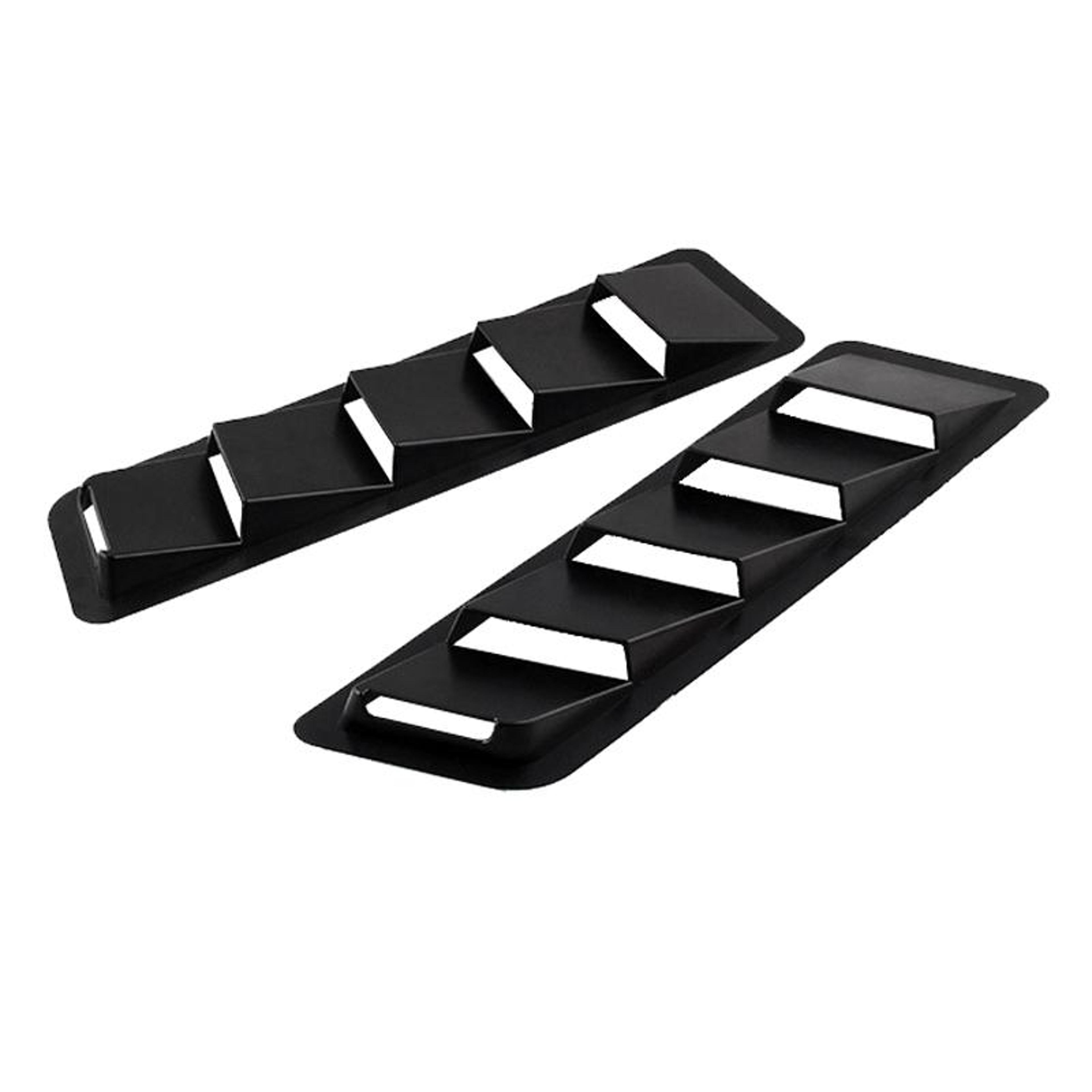 universal car hood vent air intake scoop louvers cooling panel trim set 2 pcs
