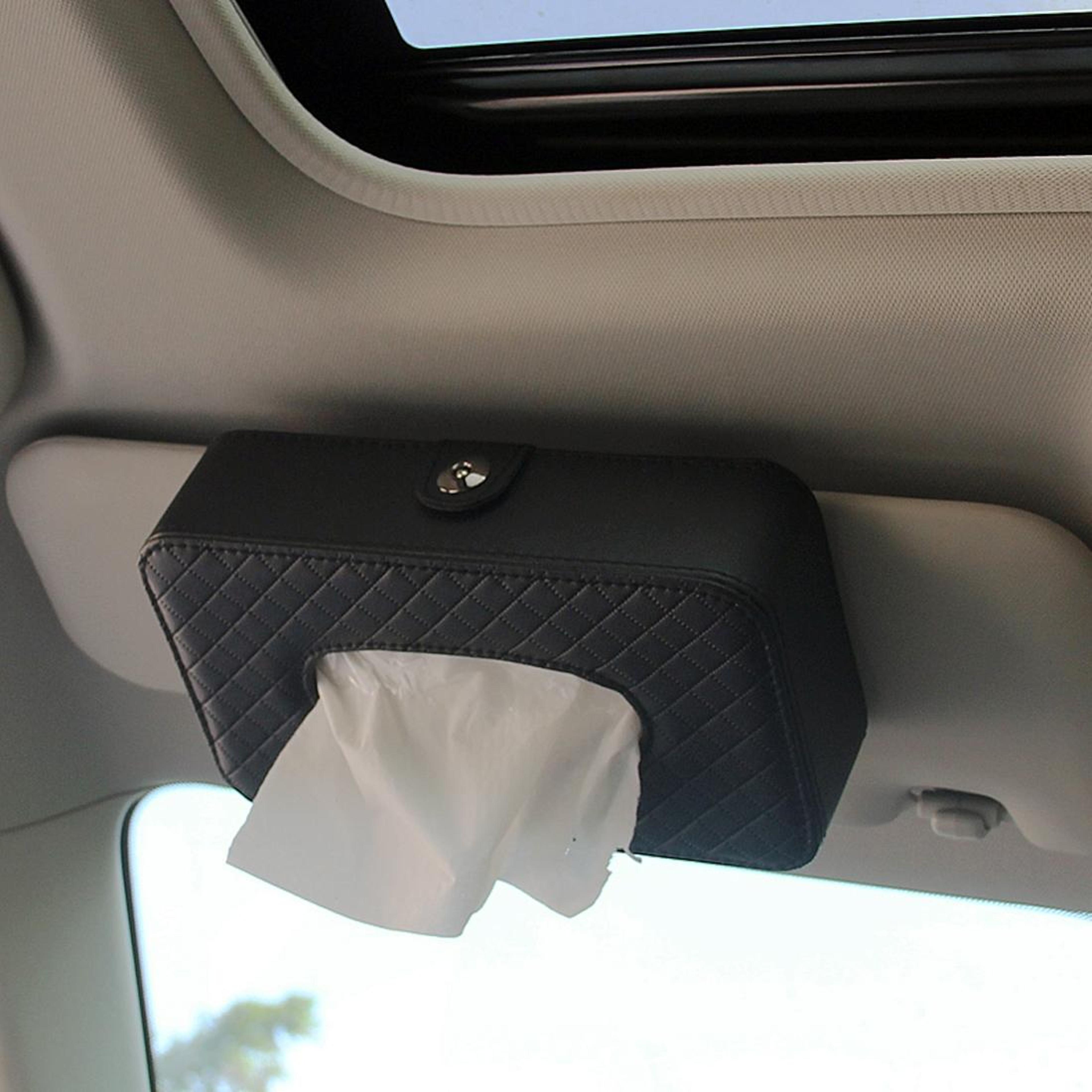 car sun visor tissue holder, hanging car tissue box organizer