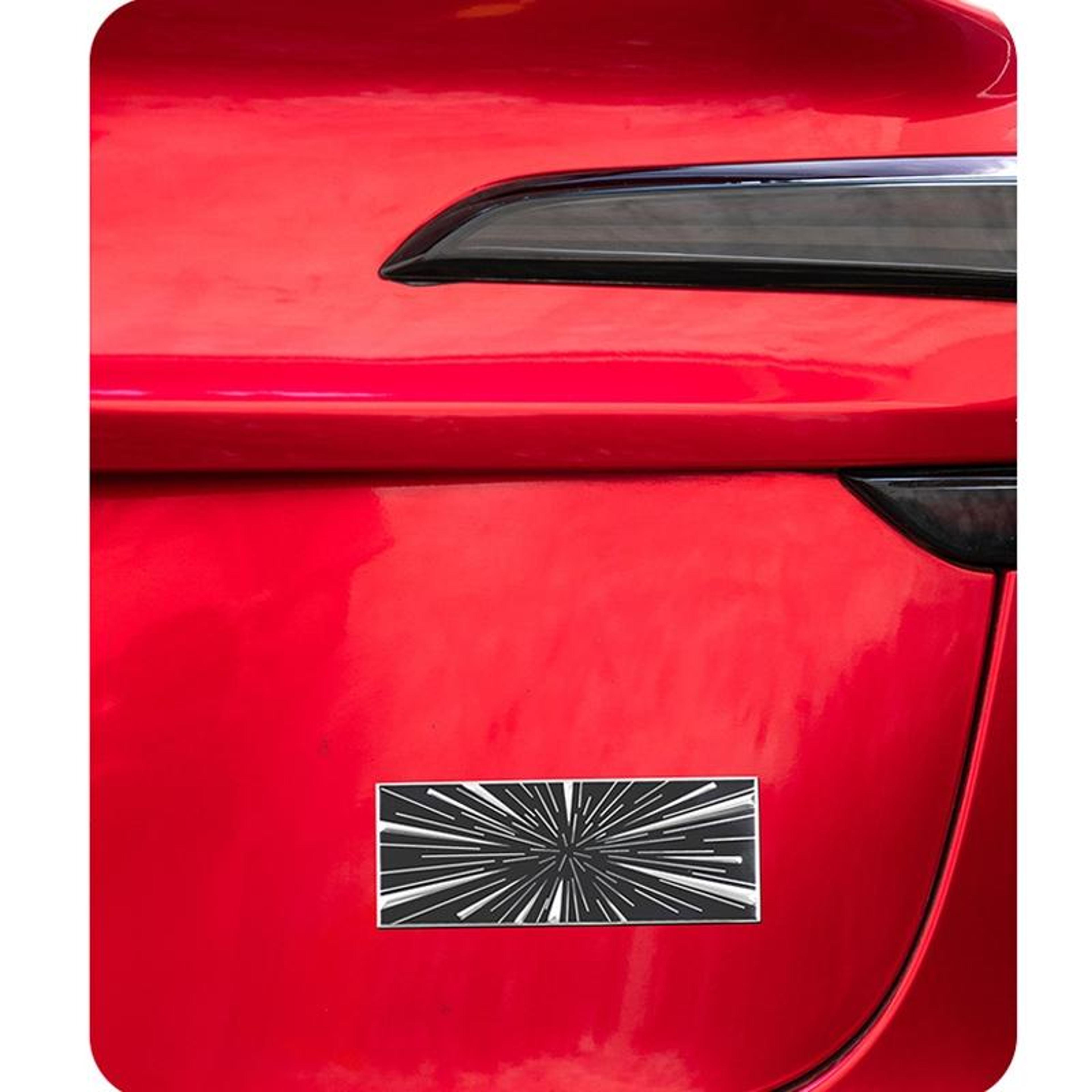tesla model 3/y 2024 tesla rear trunk emblem 3d aluminum alloy sports style badge