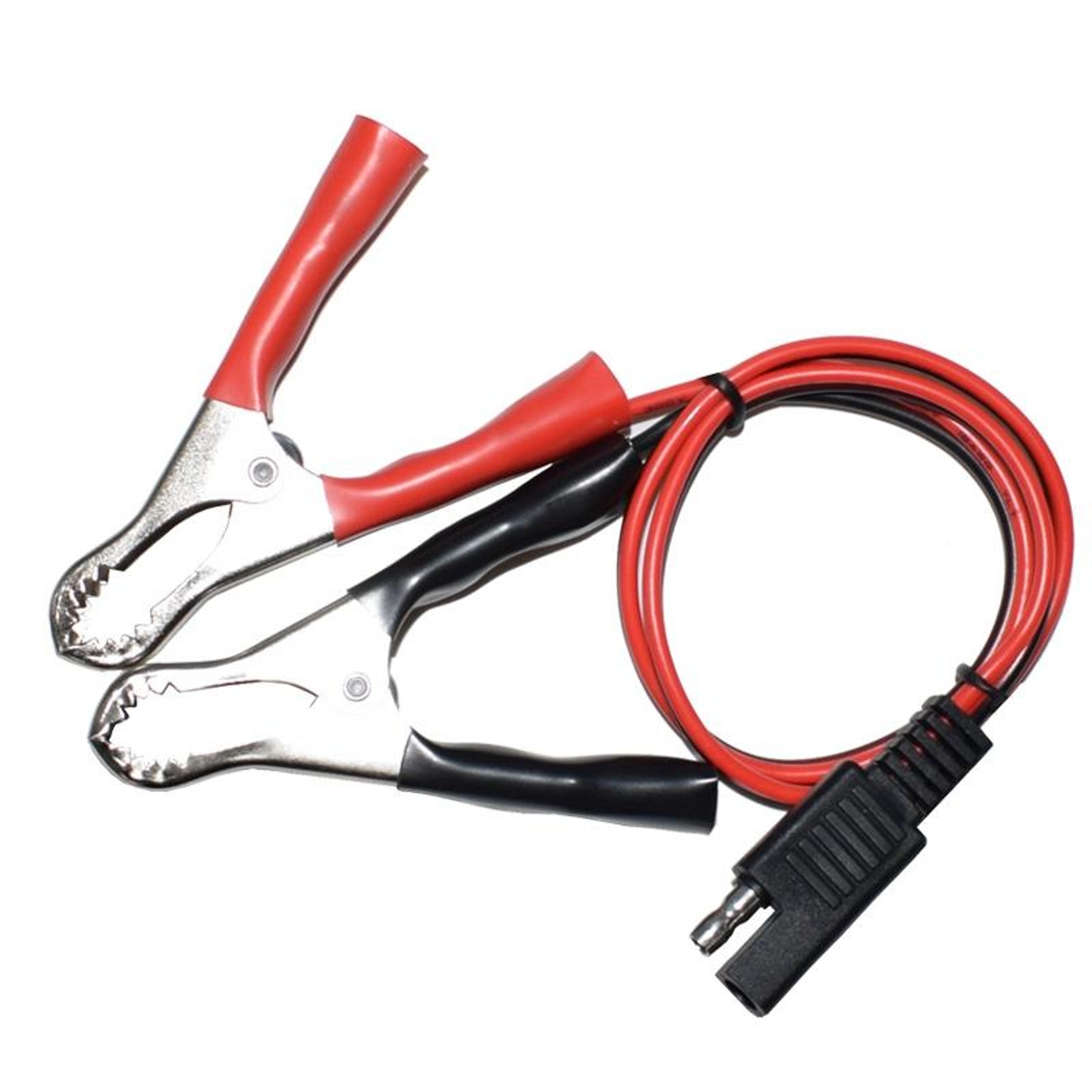 sae battery charging cable with alligator clips for motorcycle and battery charger