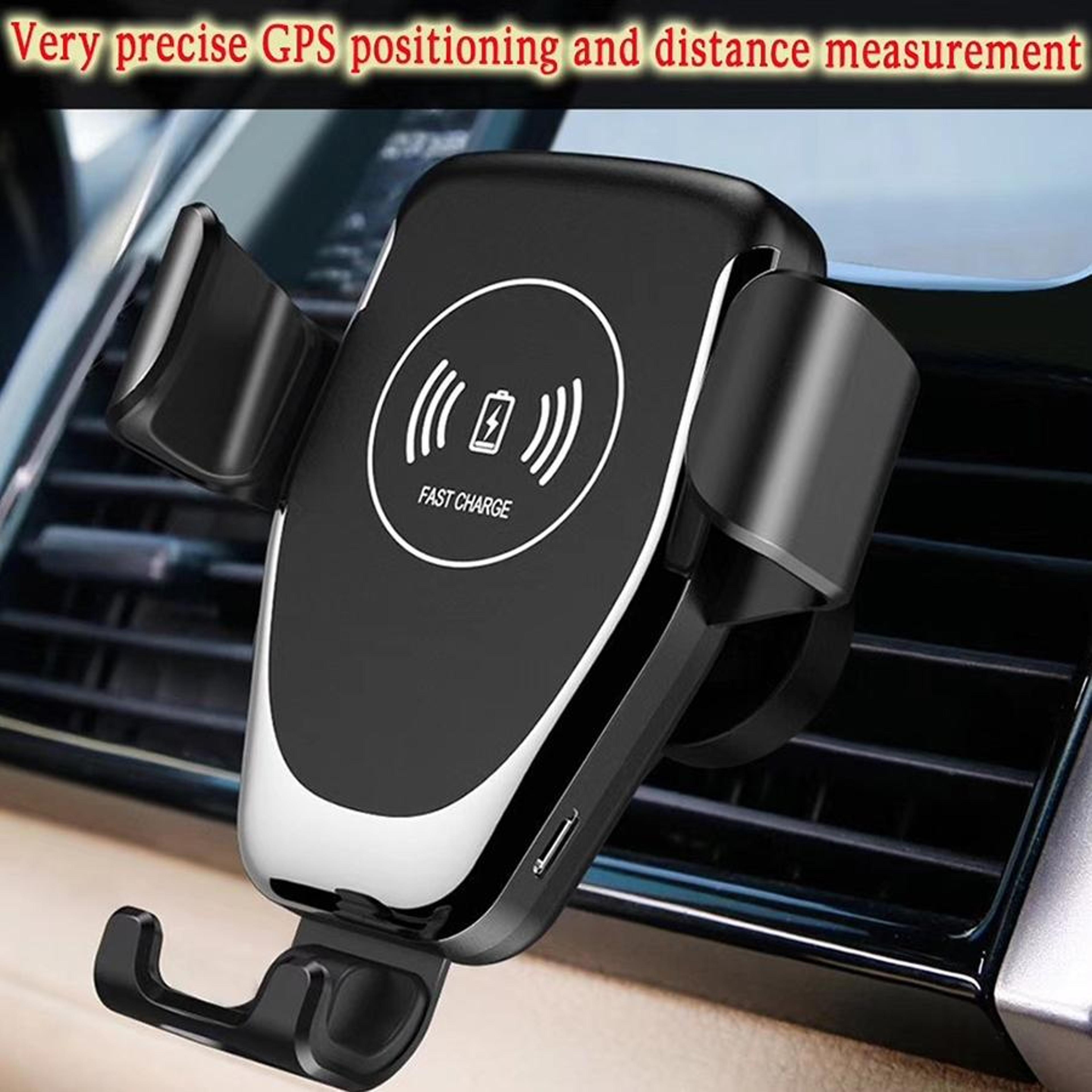 gravity auto-clamp wireless car charger with qi fast charging air vent phone holder