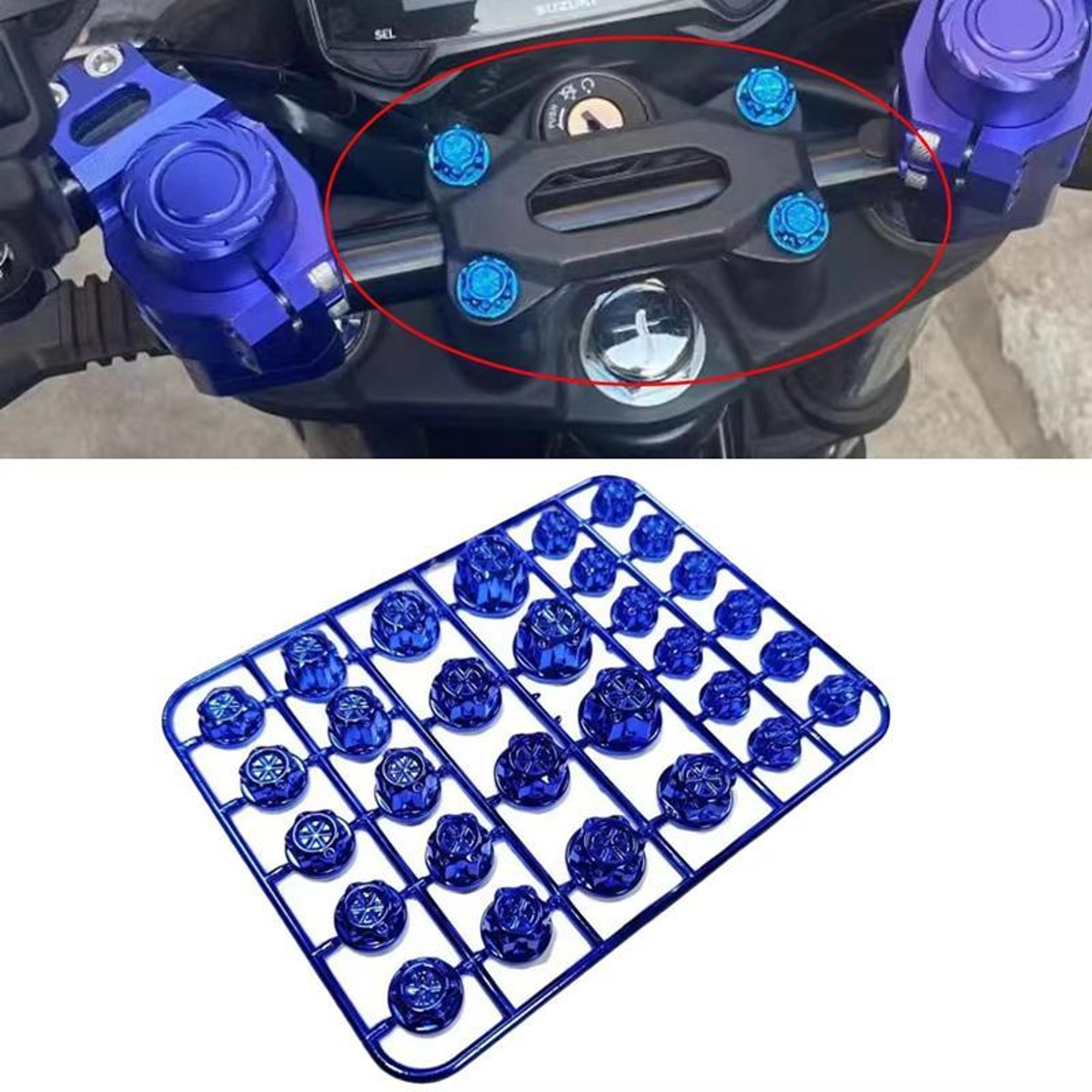electroplated burnt titanium motorcycle screw caps wheel bolt covers for e-bikes & motorcycles