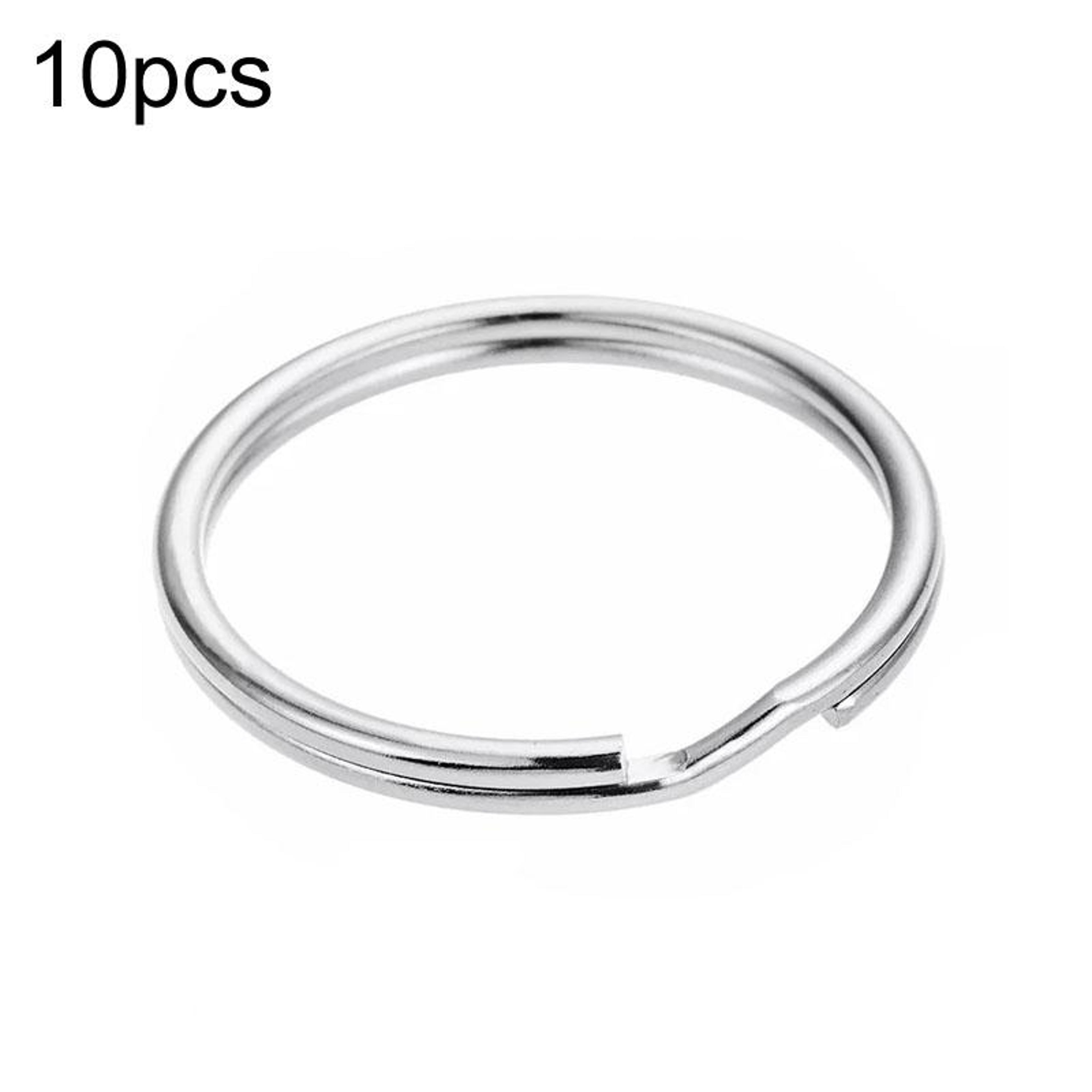 10pcs metal key rings split keychain rings for keys, charms & diy crafts