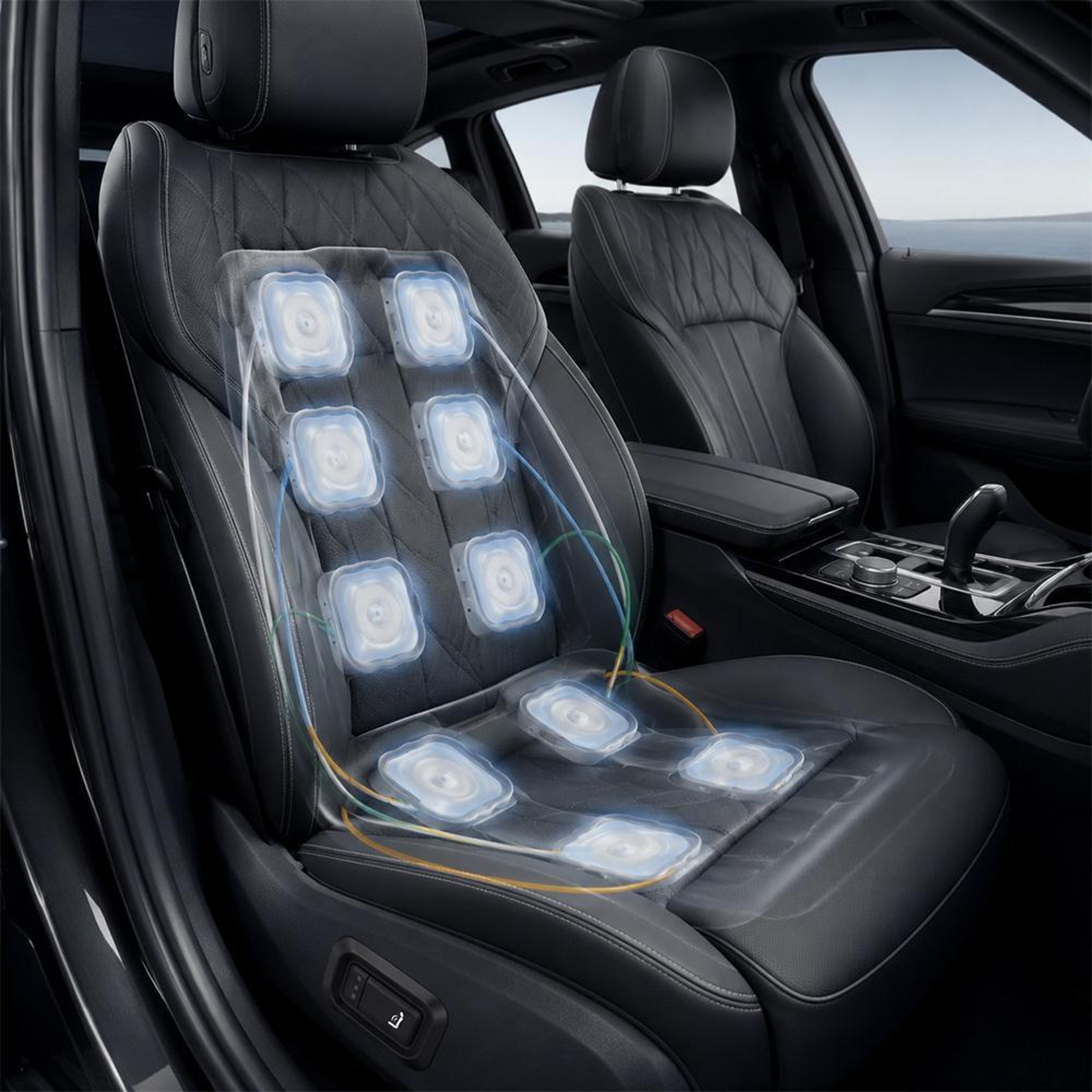 car seat massager with 8 airbag lumbar support cushion for comfortable driving
