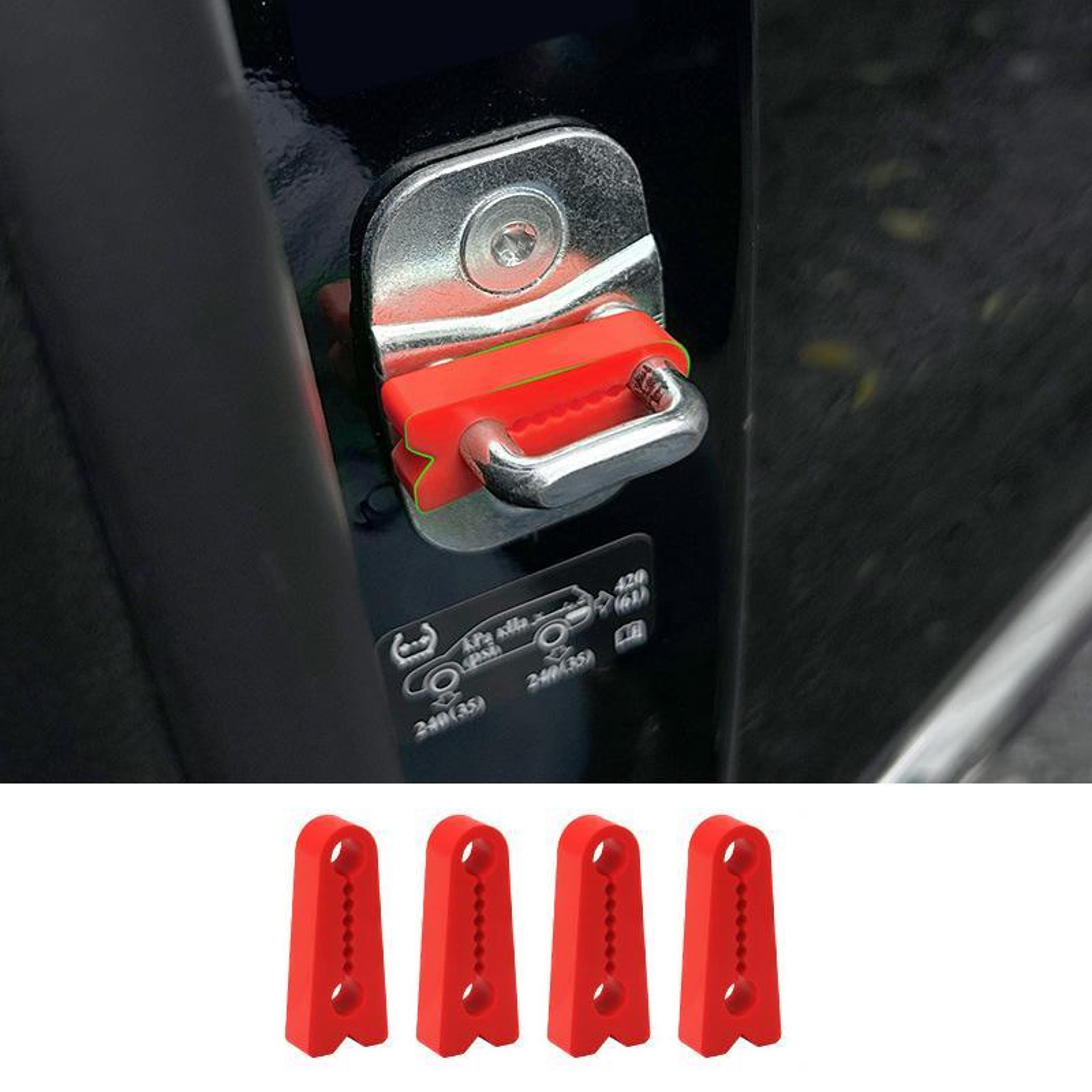 4pcs car door lock protector silicone buffer pads noise reducing anti collision guards