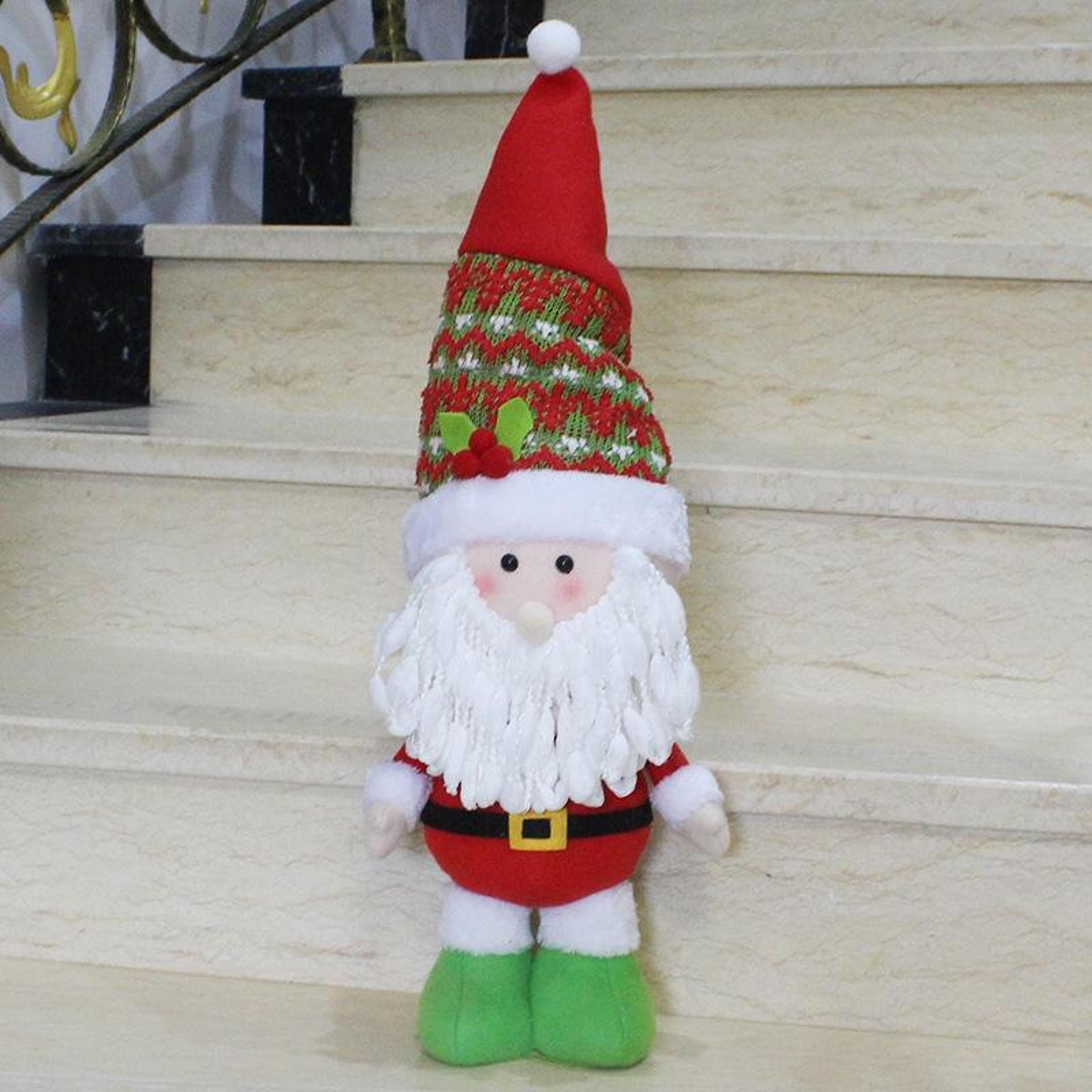 standing christmas santa claus doll for festive christmas home decor display