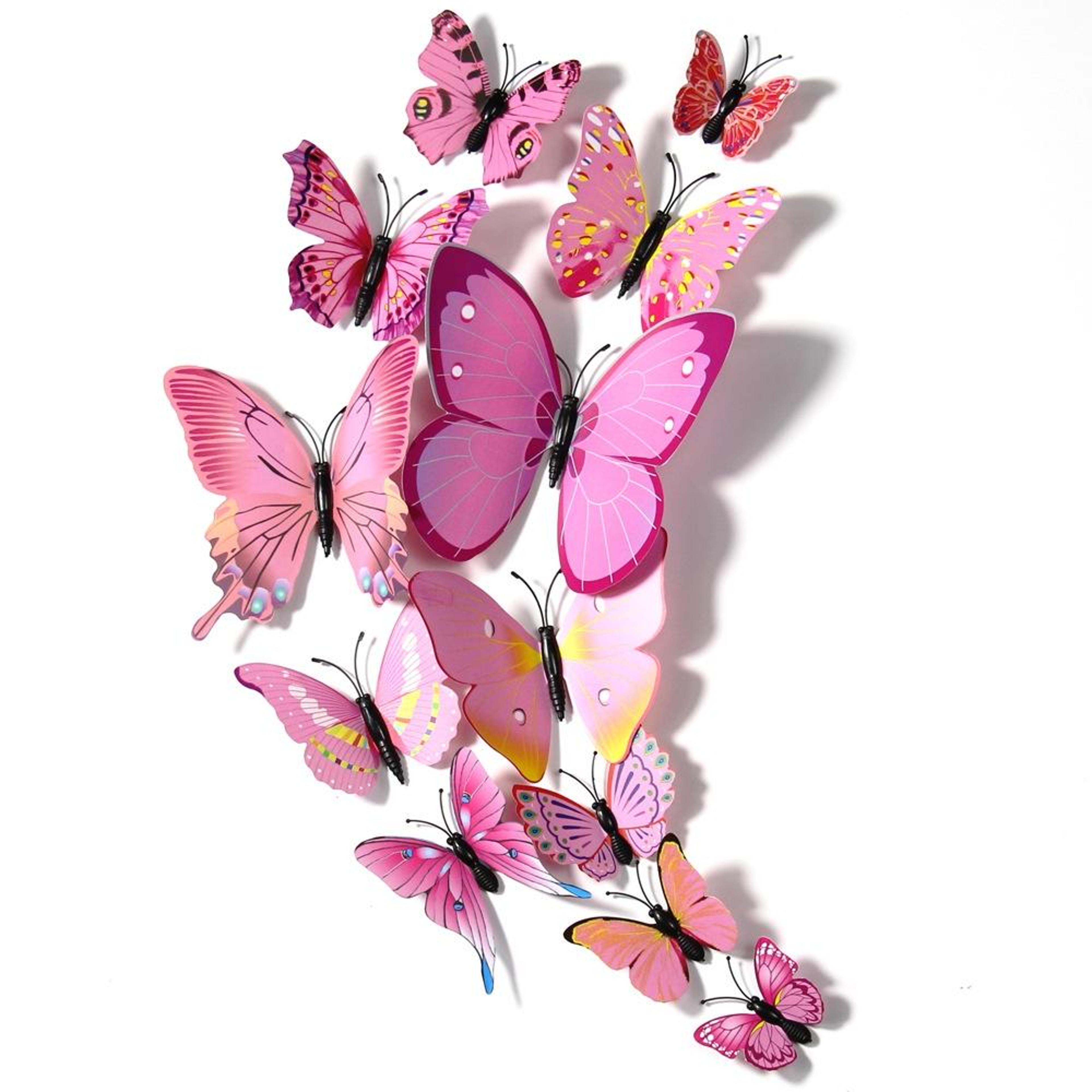 12pcs 3d butterfly wall stickers removable butterfly wall decor for home, wedding & garden
