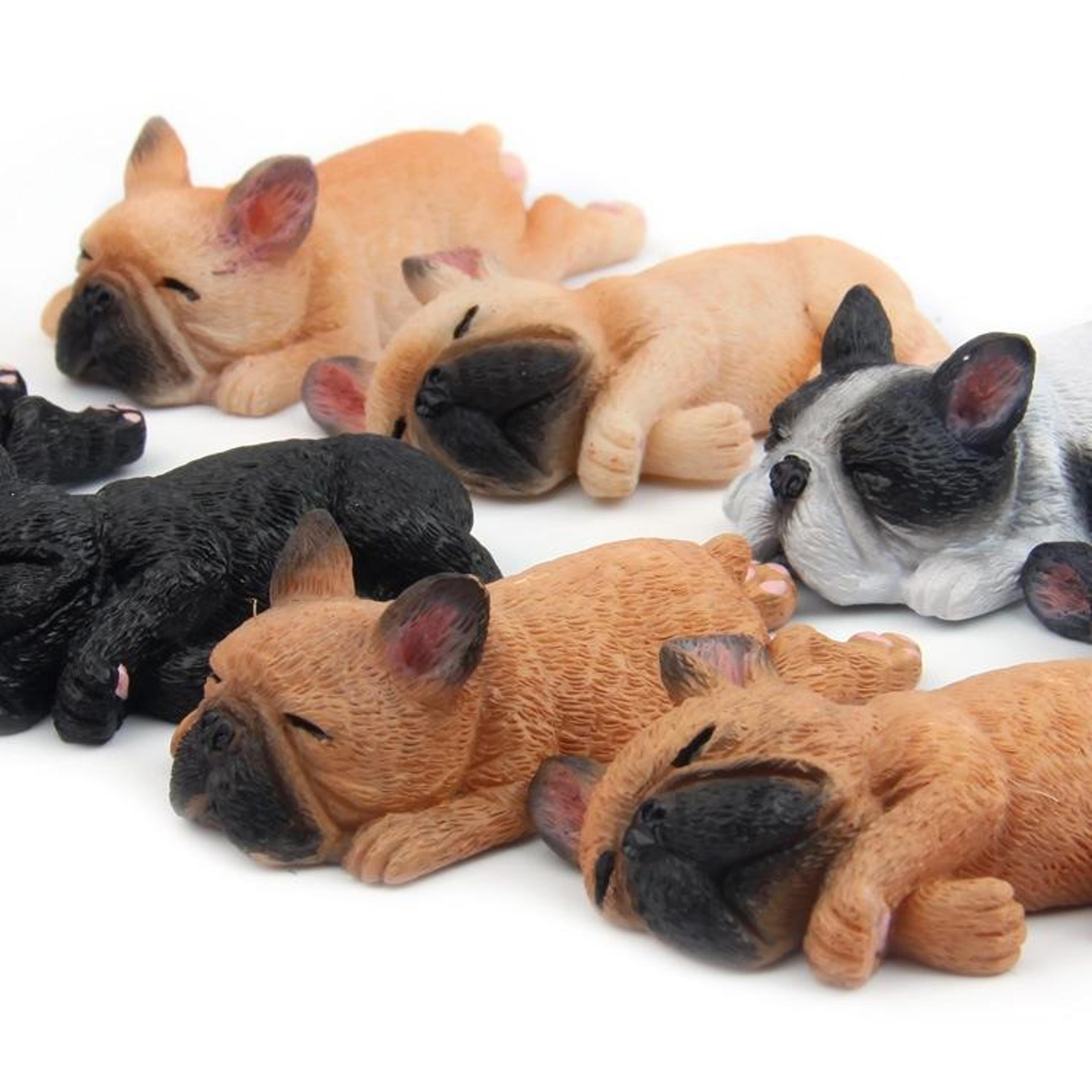cute sleeping french bulldog fridge magnet 3d resin kitchen decor