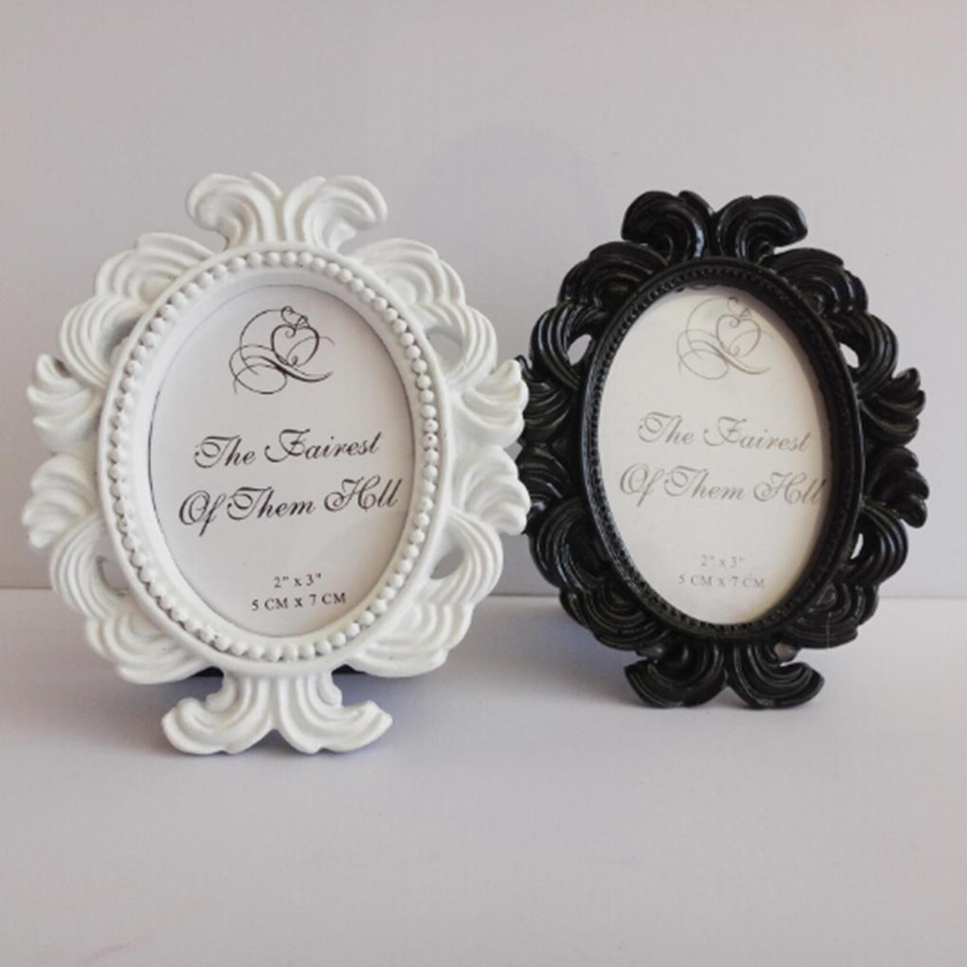 floral wedding photo frame round tabletop picture holder for home & bridal decor