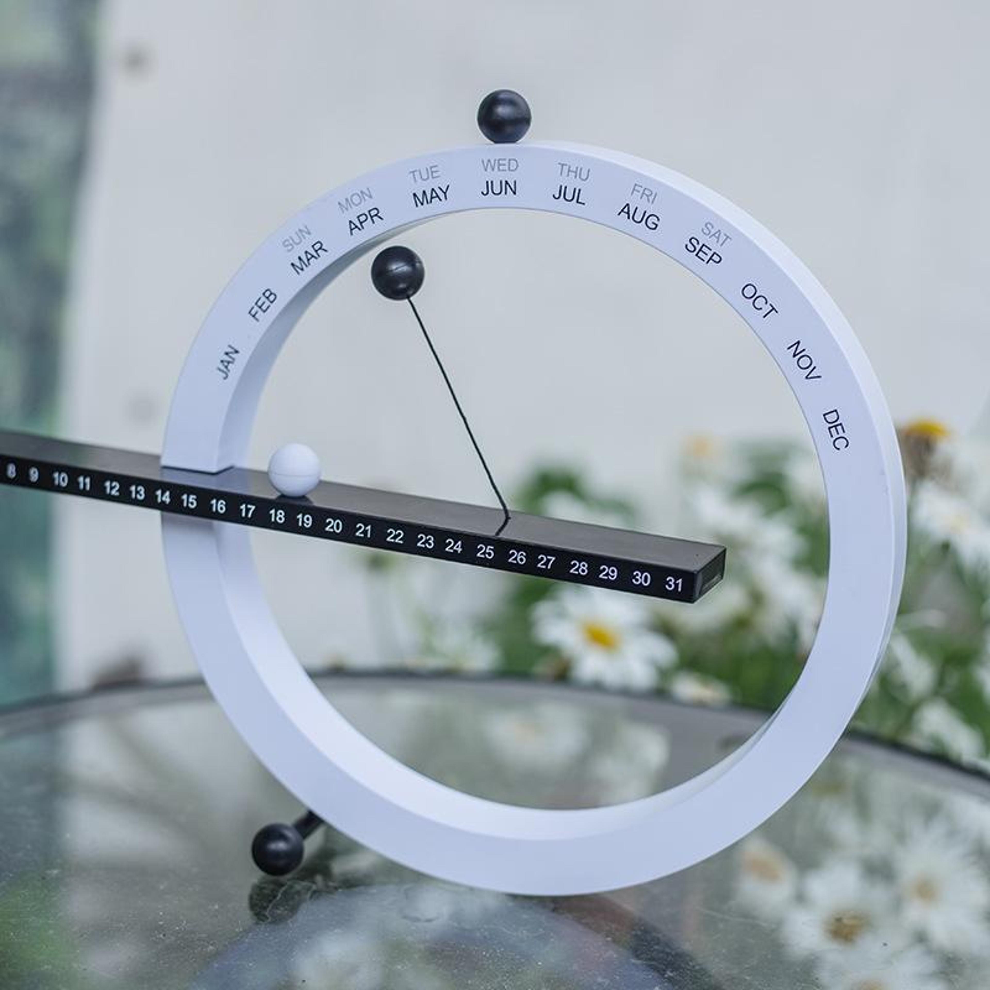 perpetual desk calendar manual date display decorative desktop calendar for home & office