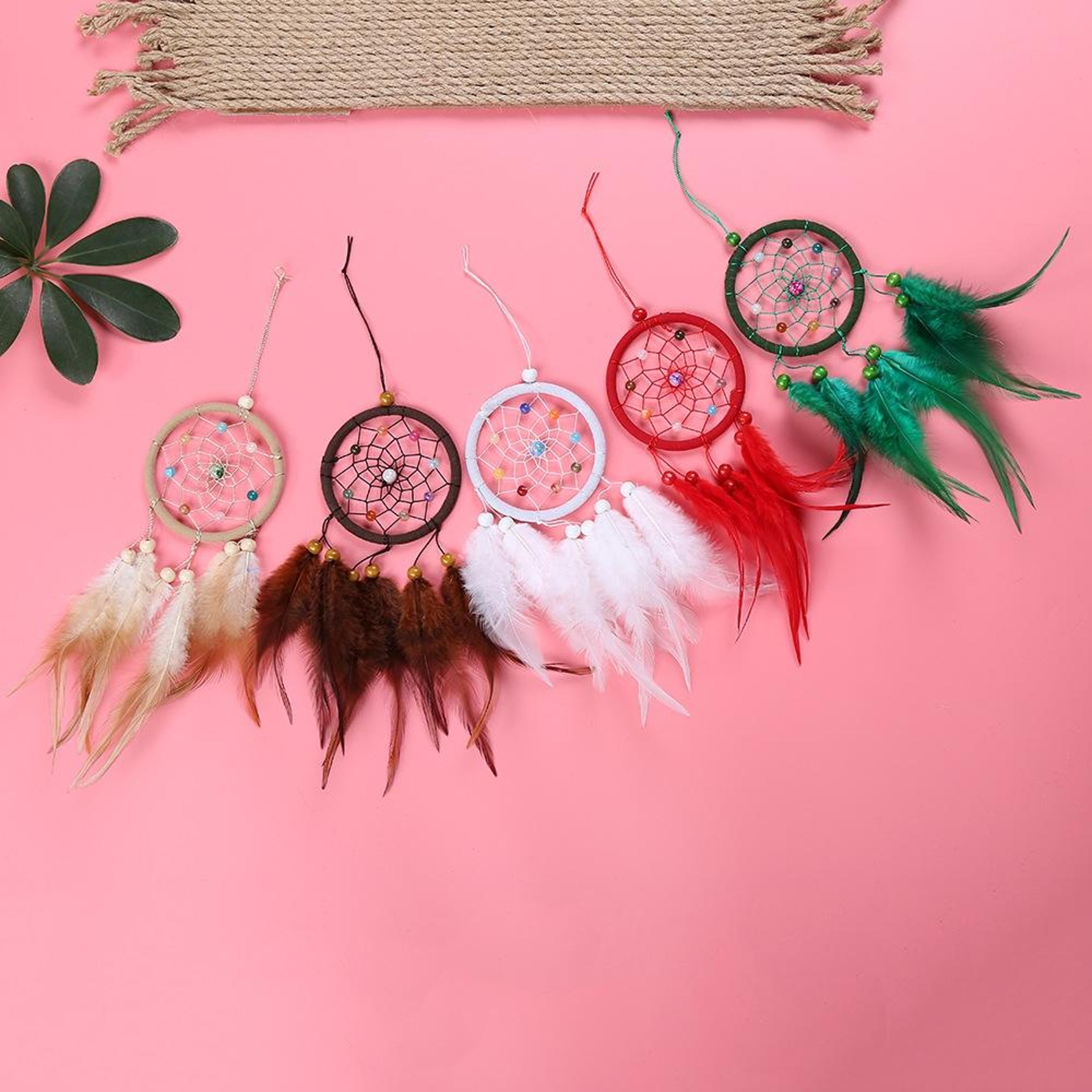 handmade dream catcher feather wall hanging boho home decoration