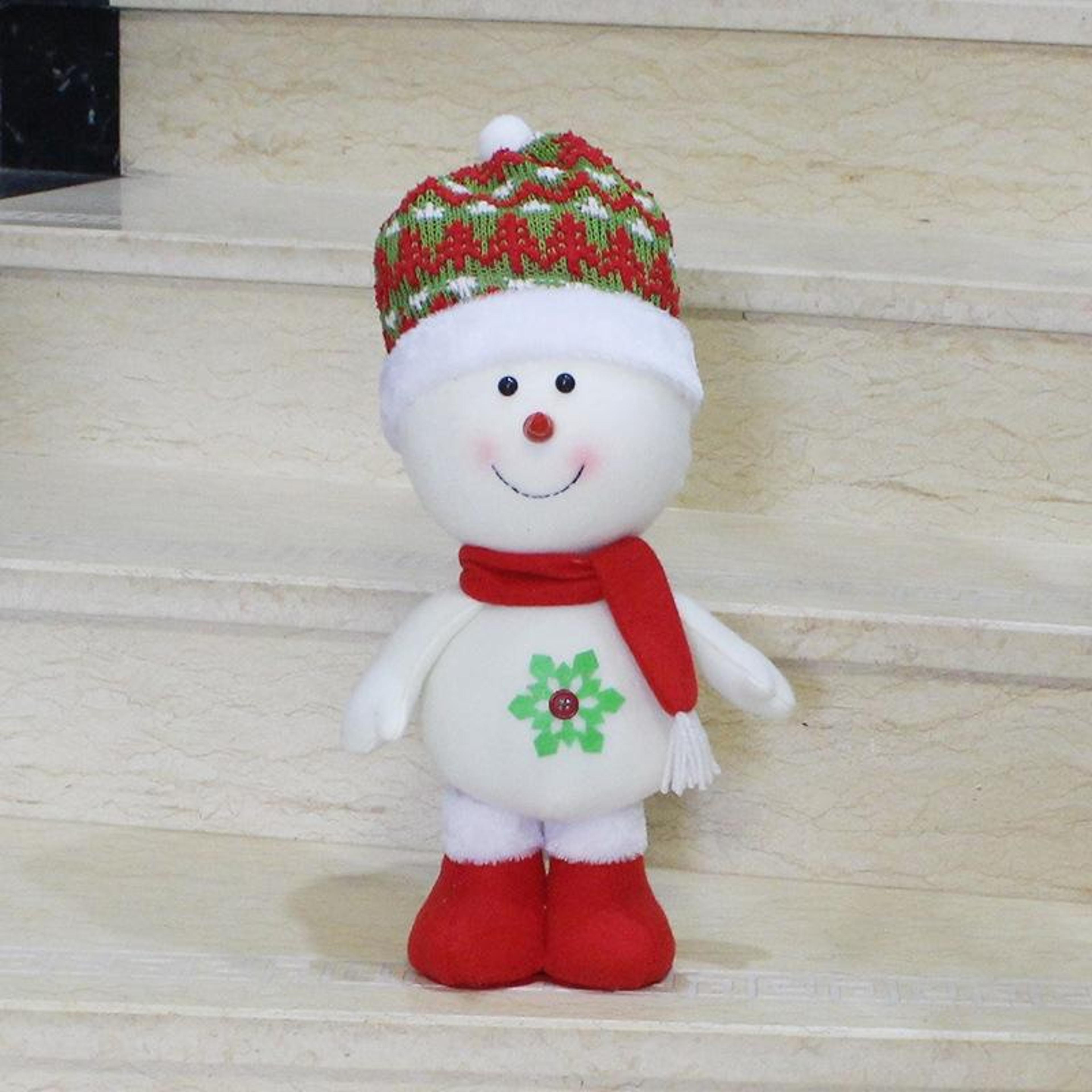 large standing christmas snowman decoration plush doll for holiday home decor