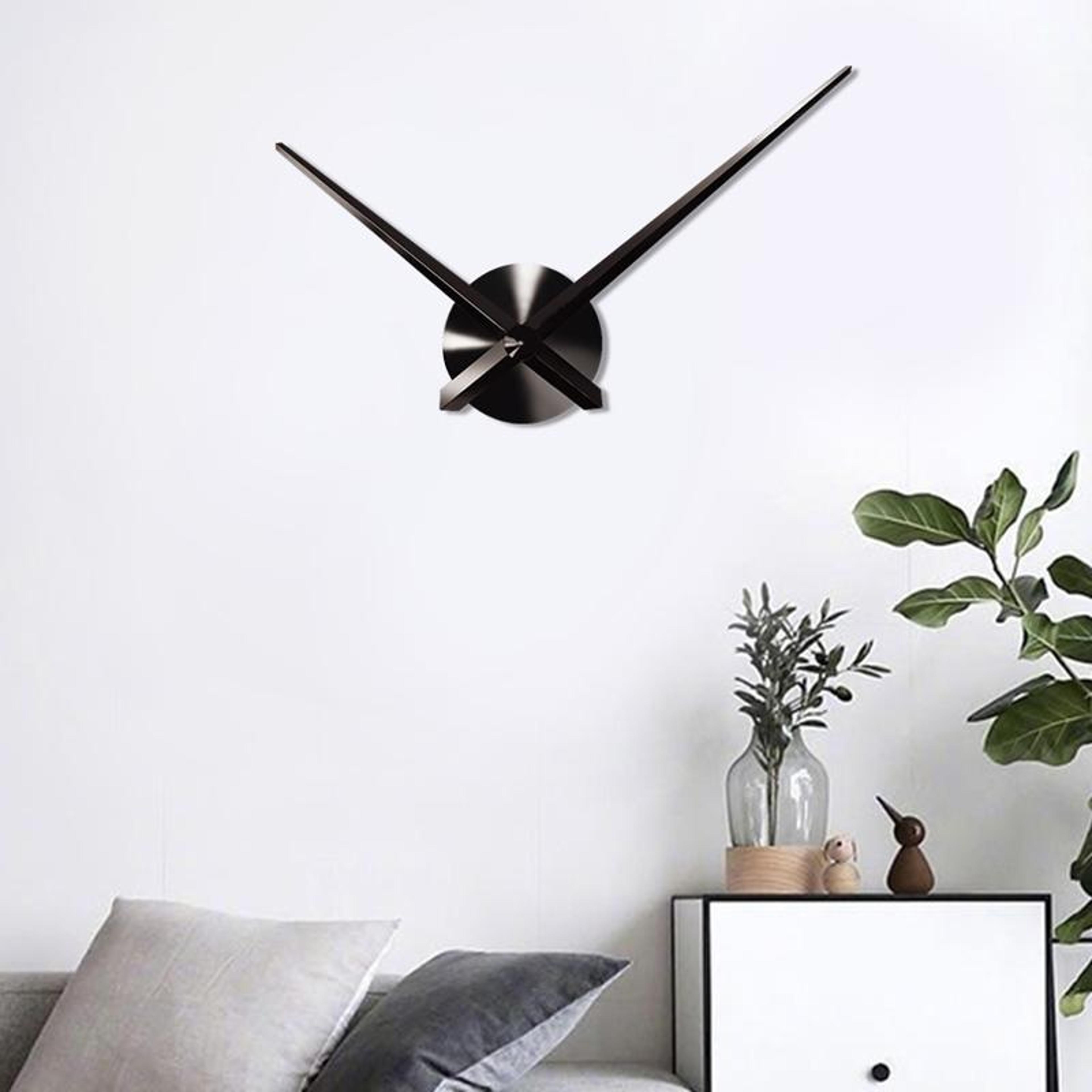 diy stainless steel wall clock large modern wall decor for home & office