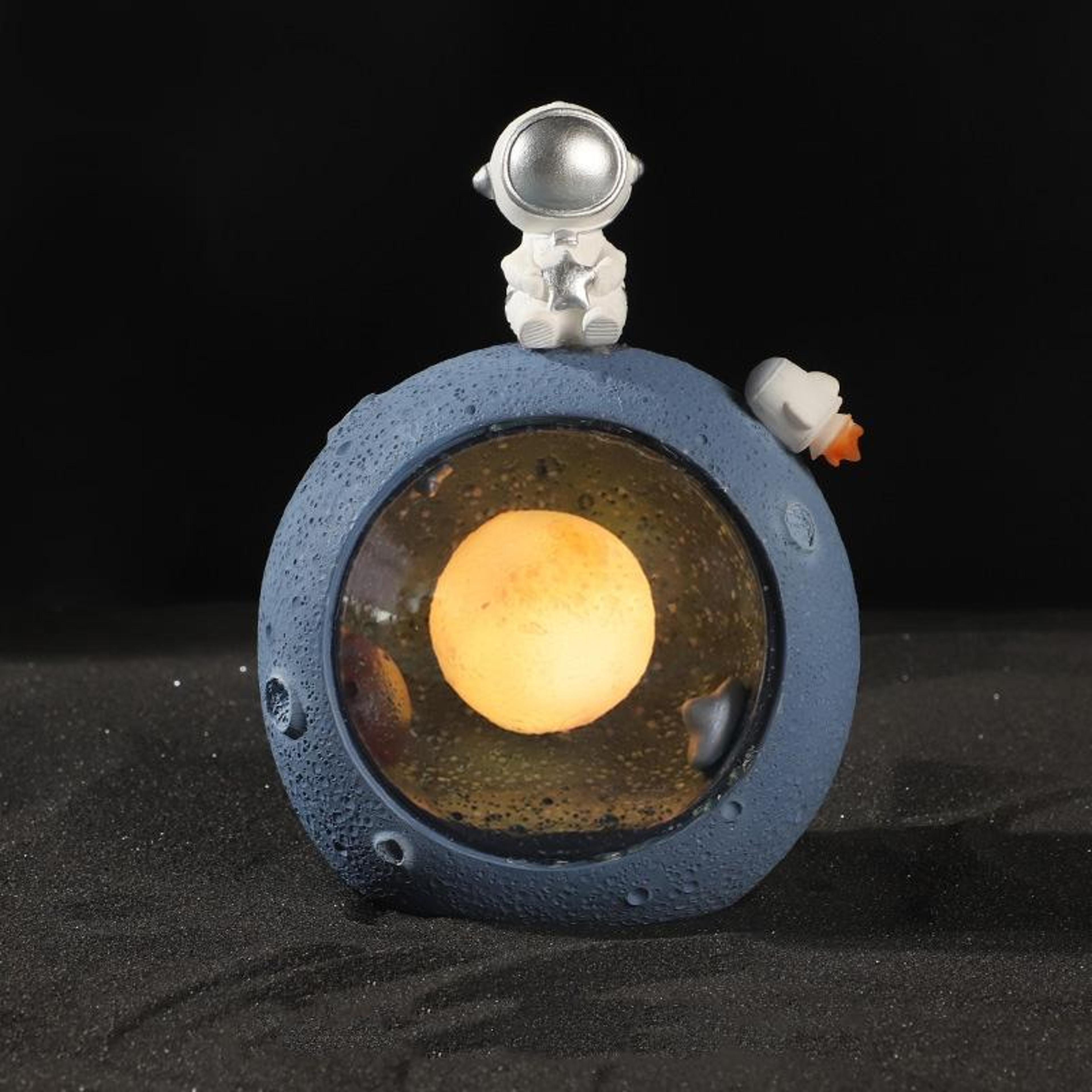 resin planet night light led decorative lamp for bedroom bedside space decor