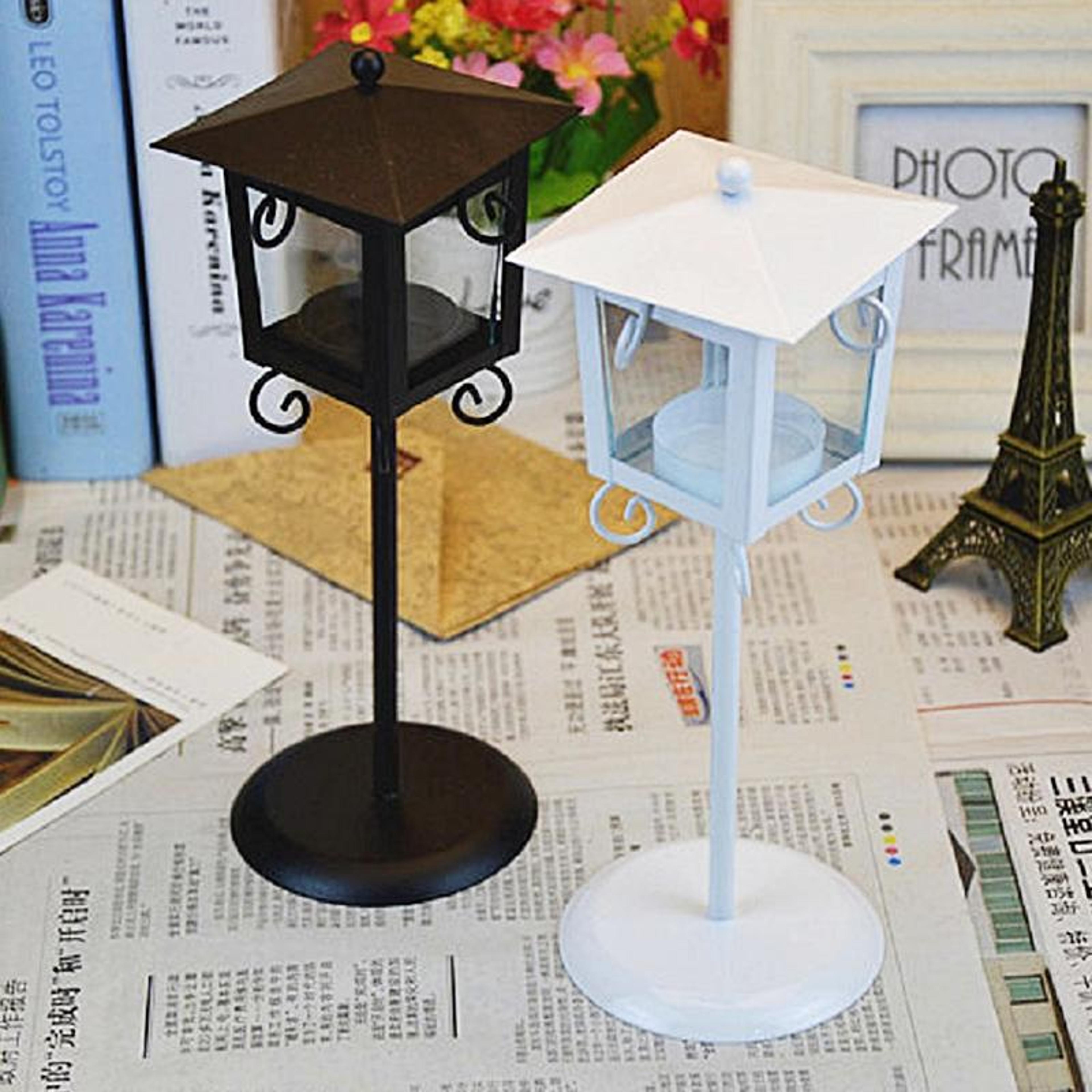 vintage candle holder retro iron lantern candle holder for wedding table centerpiece & rustic home decor
