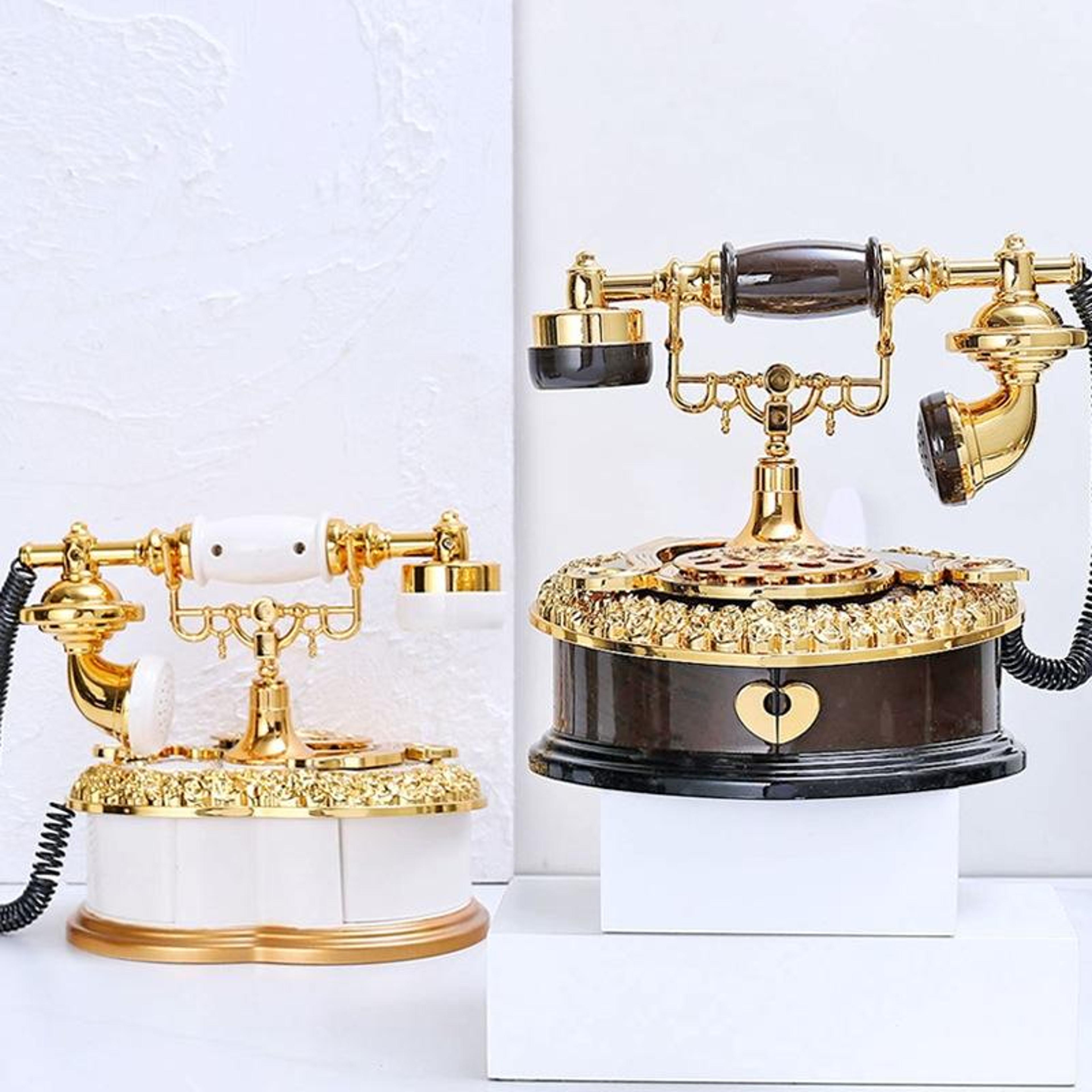 vintage telephone music box retro home decor wine cabinet decoration gift