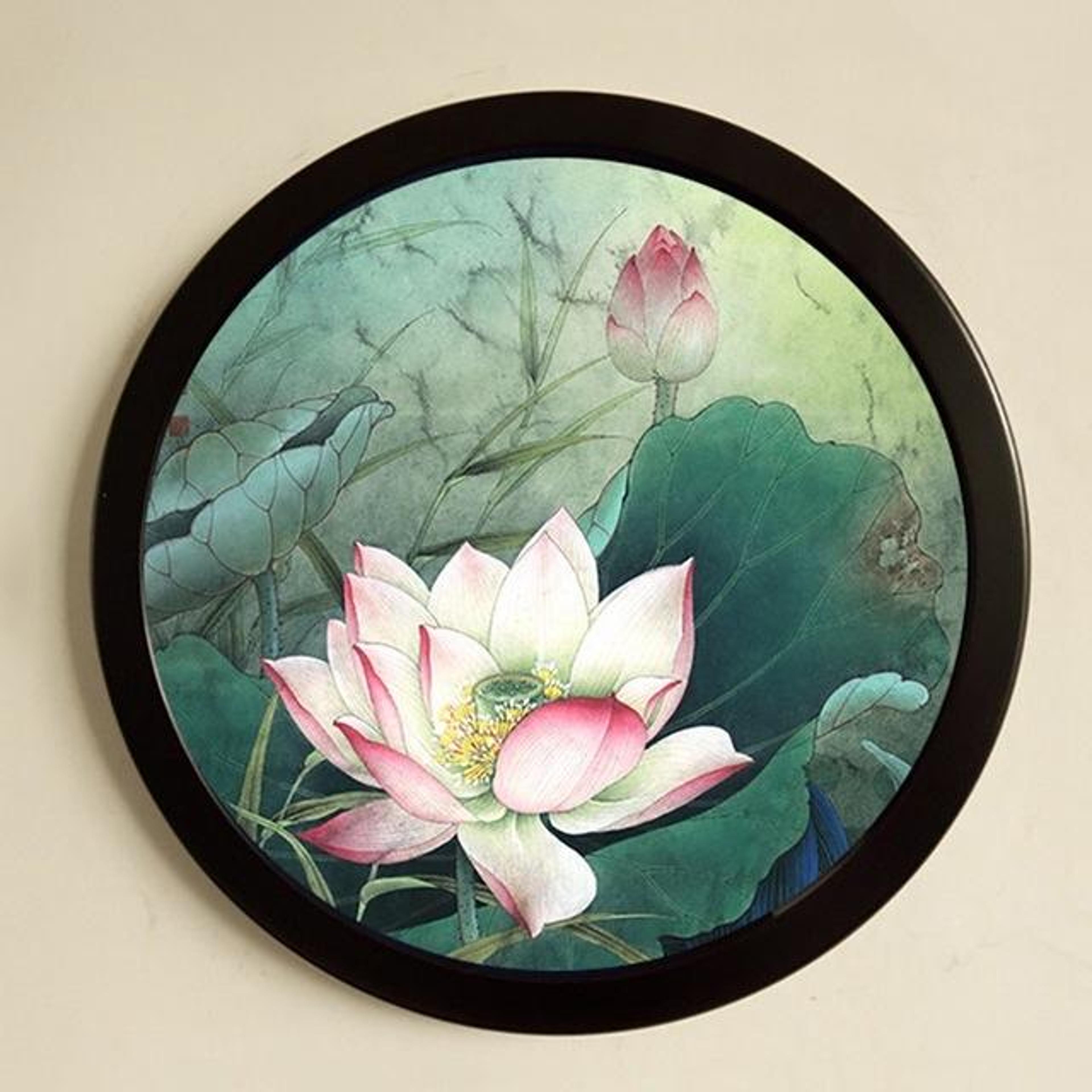 10inch rustic round photo frame wall mounted wooden photo frame for home decor & memorable gifts